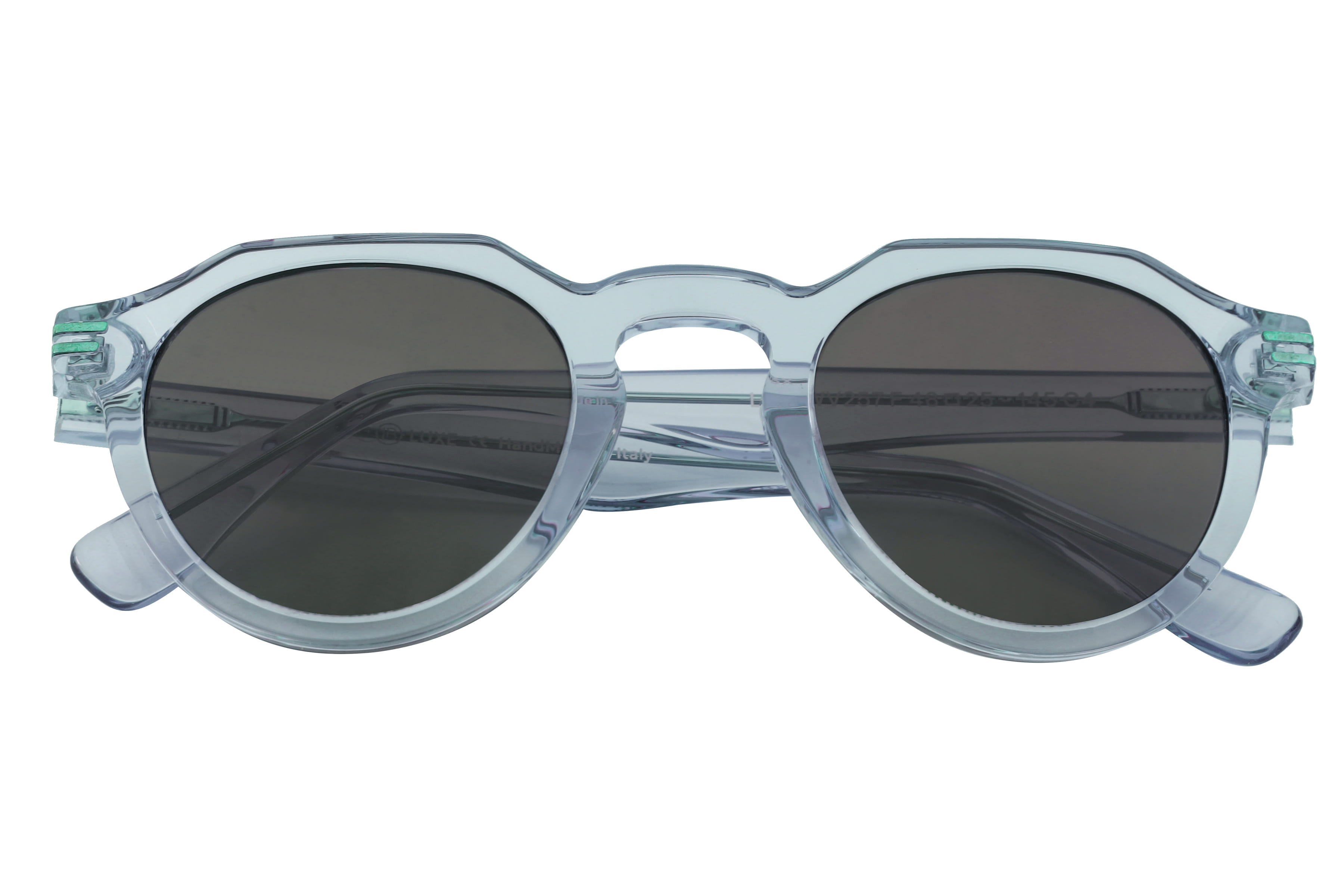 Lb Luxe WV257 Sunglass Transparent Green Unisex Full Shell Sunglass — Transparent Green frame — view 4