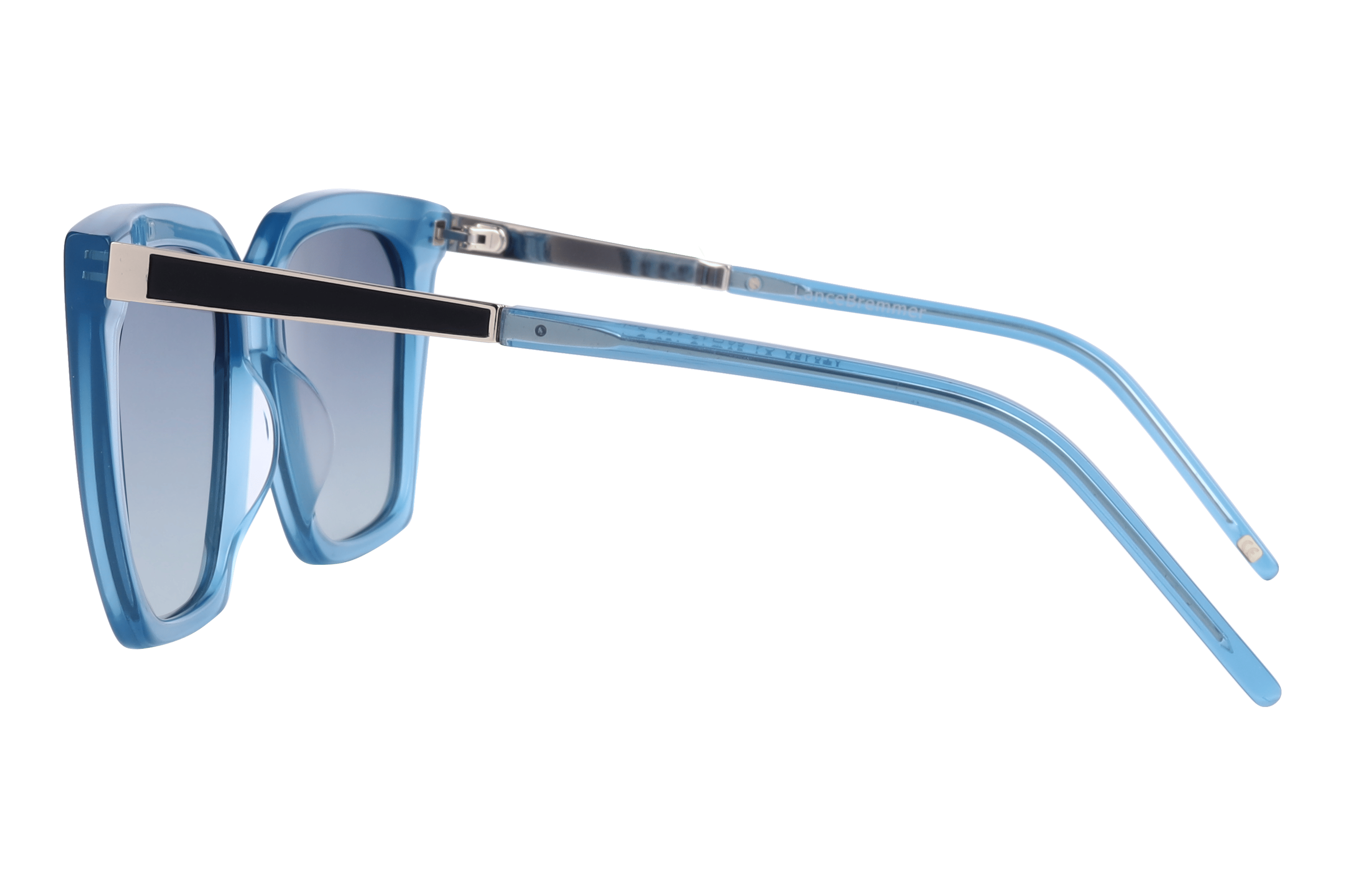 Lancebremmer AT8450 Sunglass Blue Female Full Metal Sunglass — Blue frame — view 3