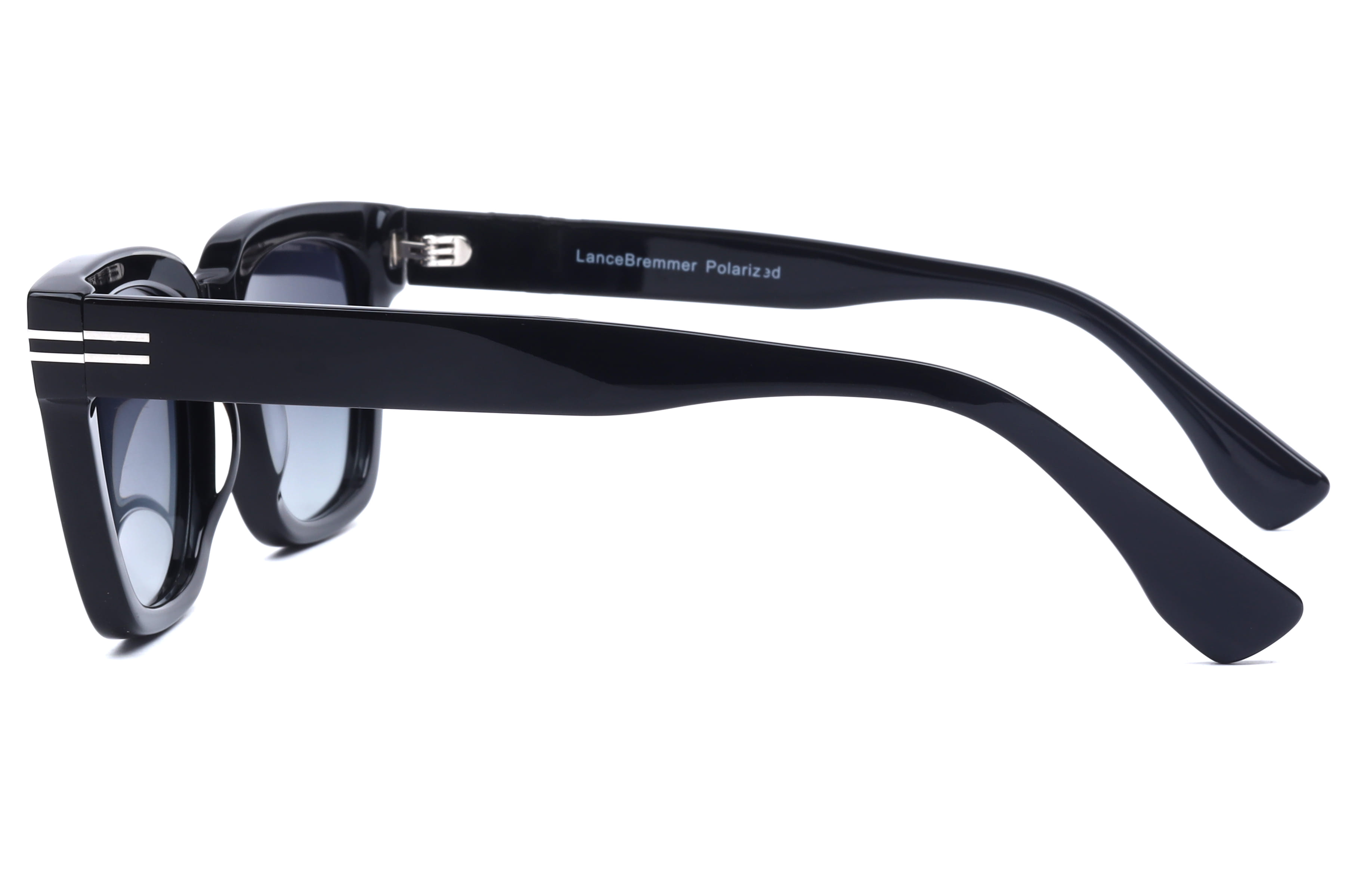 Lancebremmer CO1220 Sunglass Black Male Full Shell Sunglass — Black frame — view 3