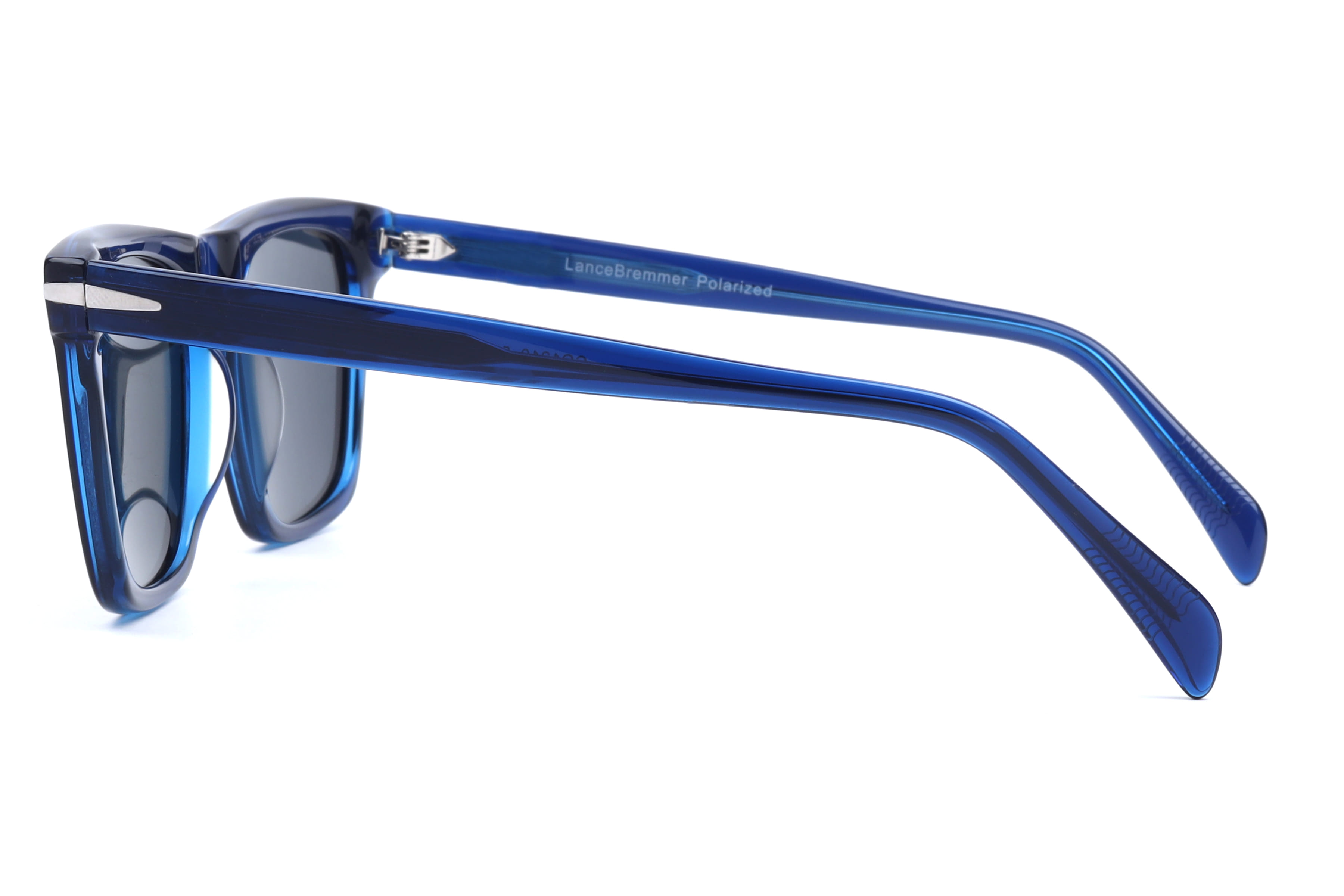 Lancebremmer CO1219 Sunglass Blue Male Full Shell Sunglass — Blue frame — view 2