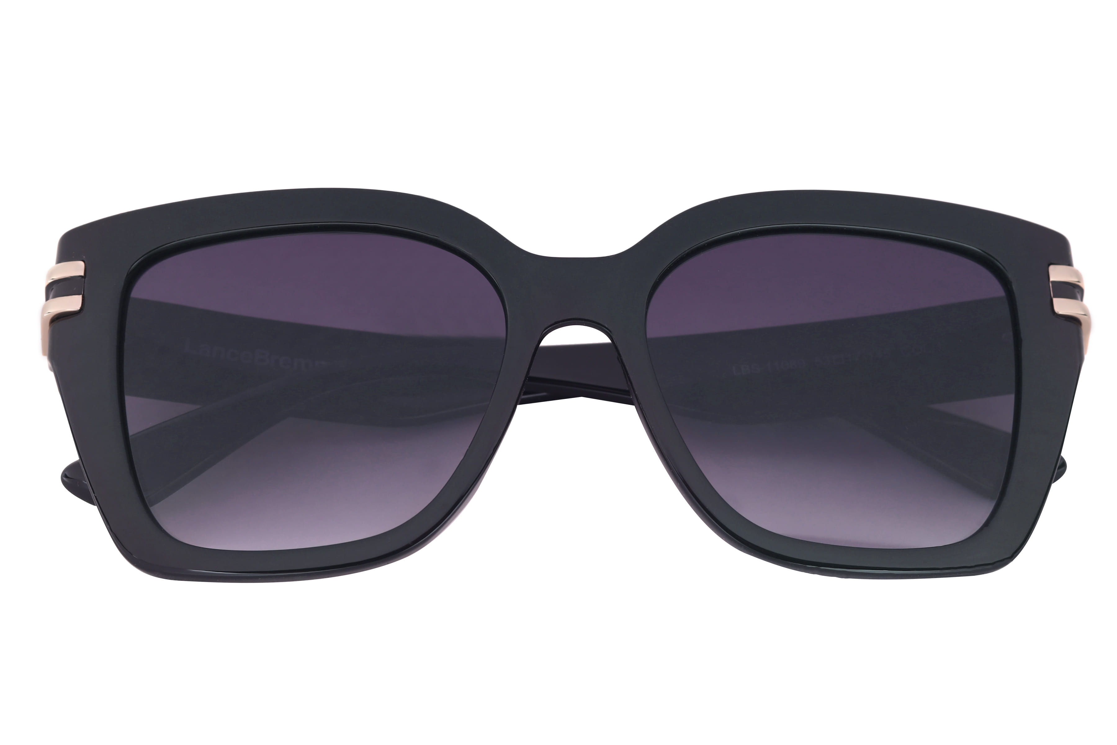Lancebremmer LB S11089 Sunglass Black Female Full Shell Sunglass — Black frame — view 3
