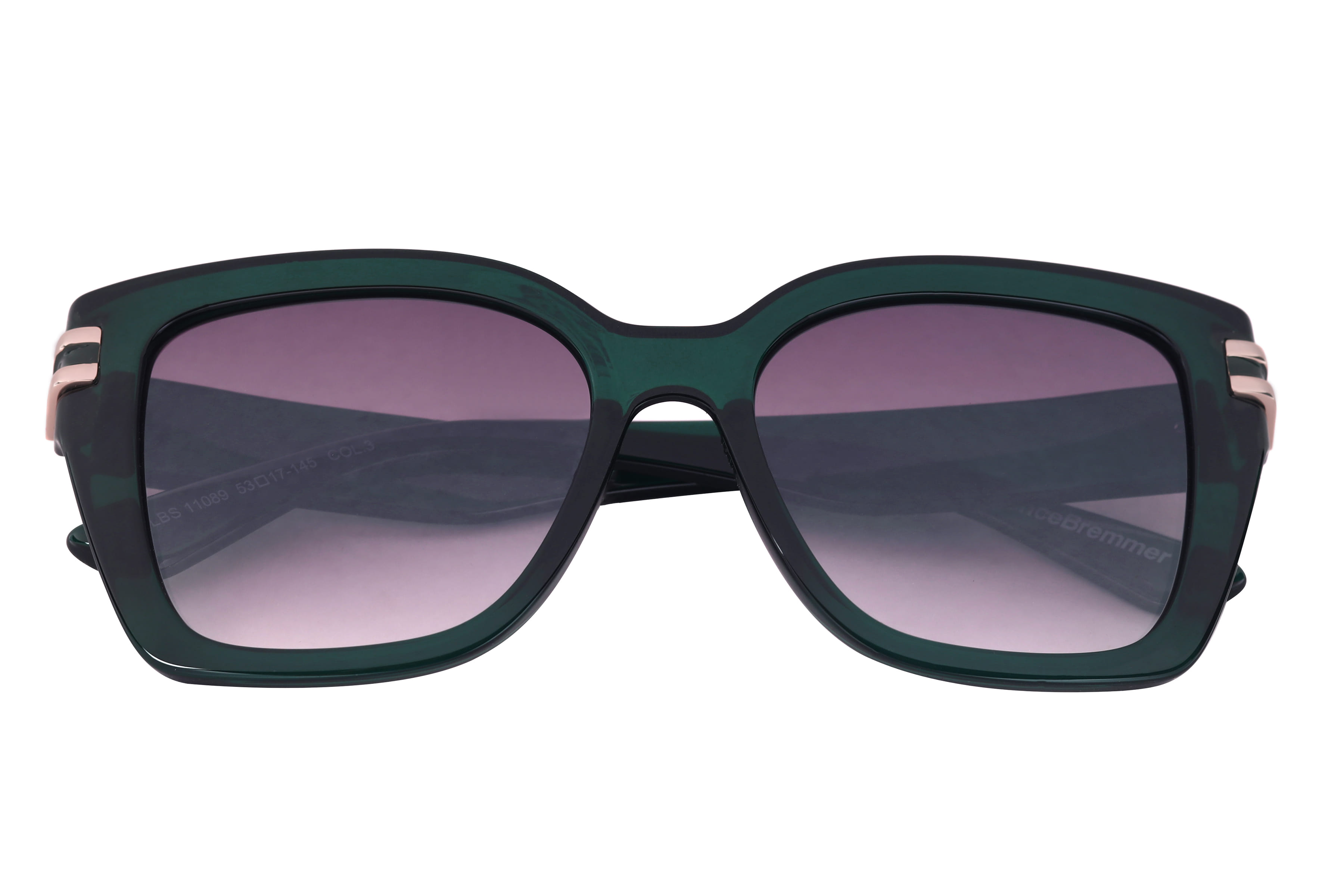 Lancebremmer LBS 11089 Sunglass Transparent Green Female Ful Sunglass — Transparent Green frame — view 2