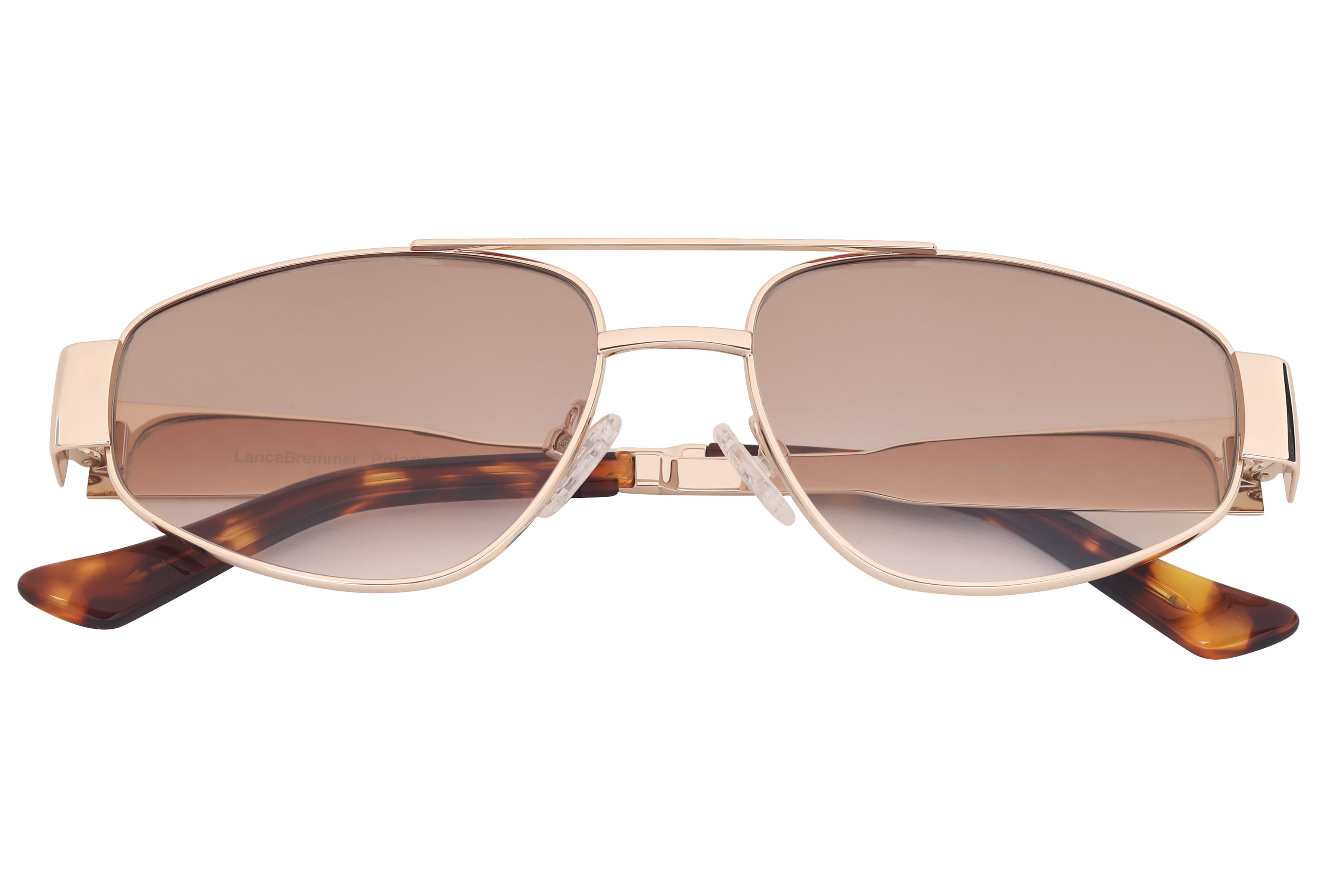 Lancebremmer GLT9289 Sunglass Gold Female Full Metal Sunglass — Gold frame — view 4