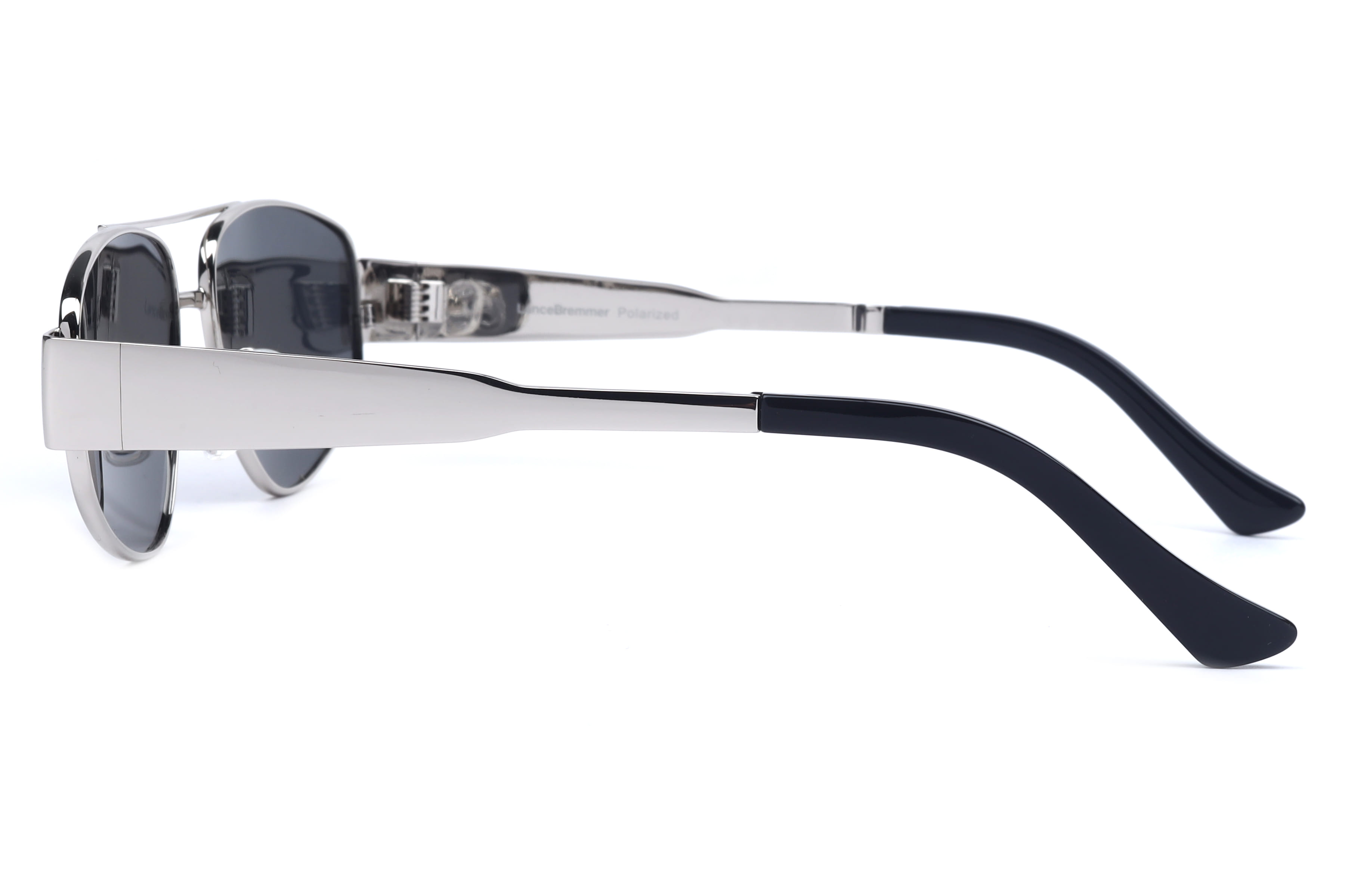 Lancebremmer GLT9289 Sunglass Silver Female Full Metal Sunglass — Silver frame — view 3