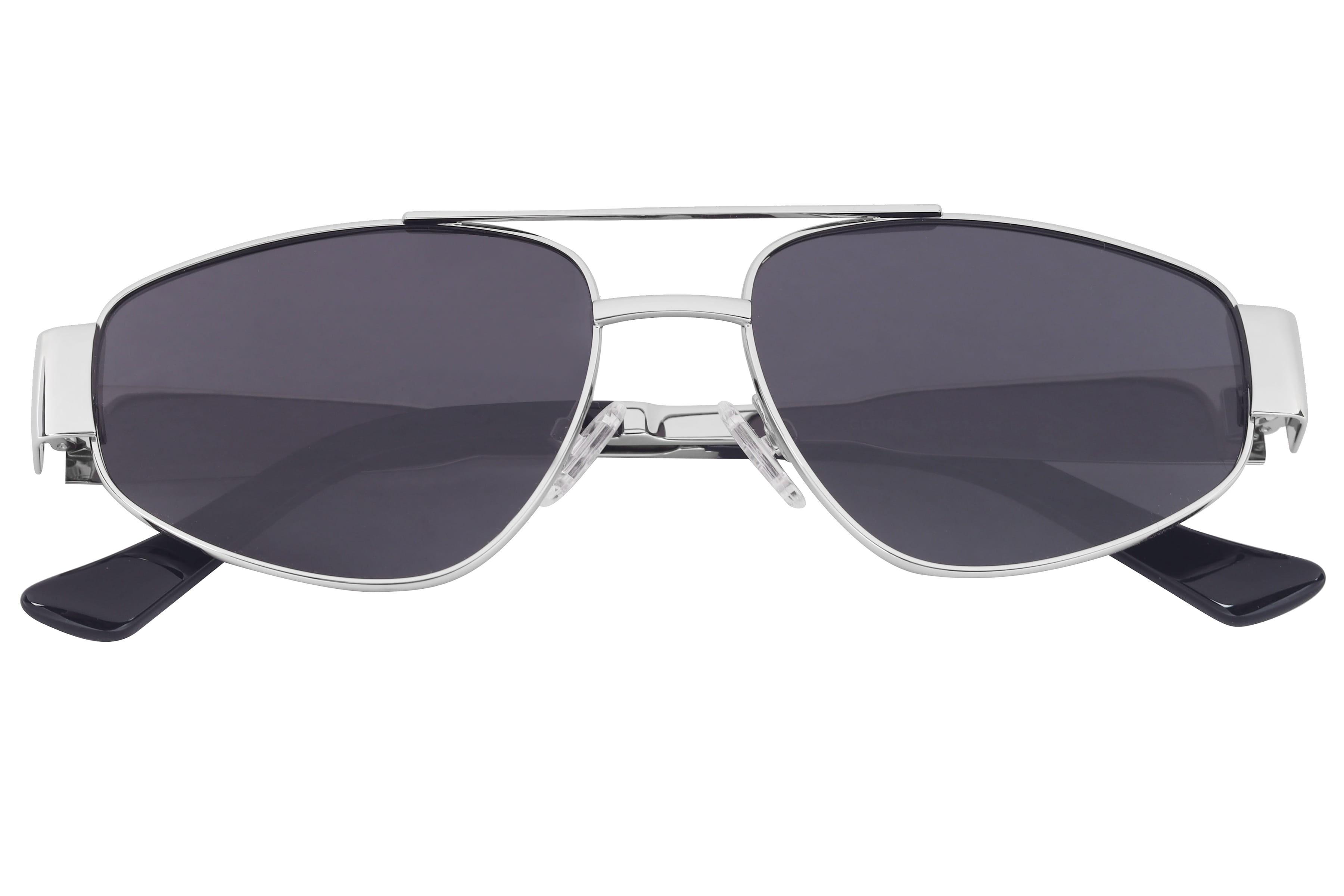 Lancebremmer GLT9289 Sunglass Silver Female Full Metal Sunglass — Silver frame — view 2