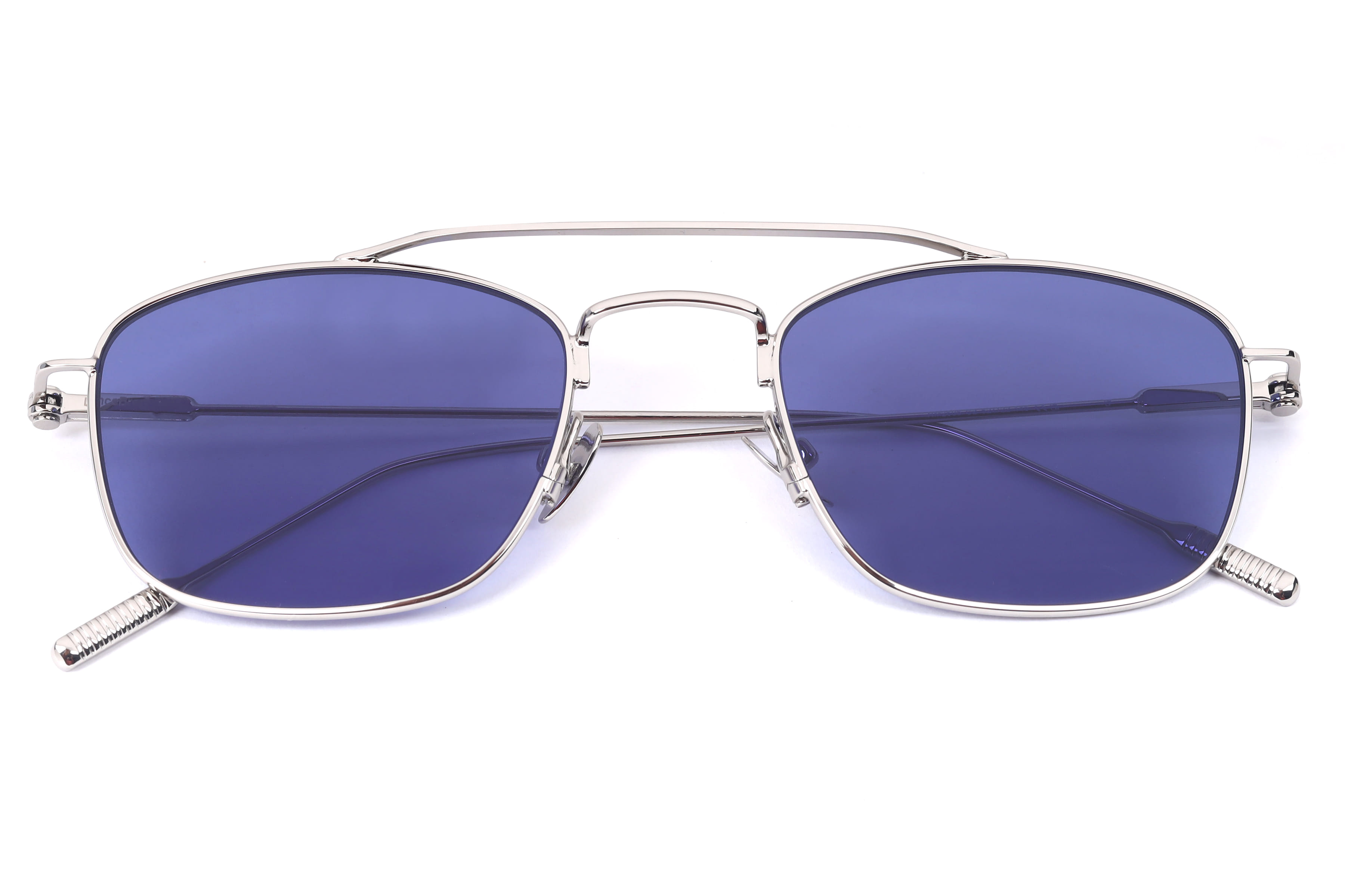 Lancebremmer HM2606 Sunglass Silver Unisex Full Metal Sunglass — Silver frame — view 4