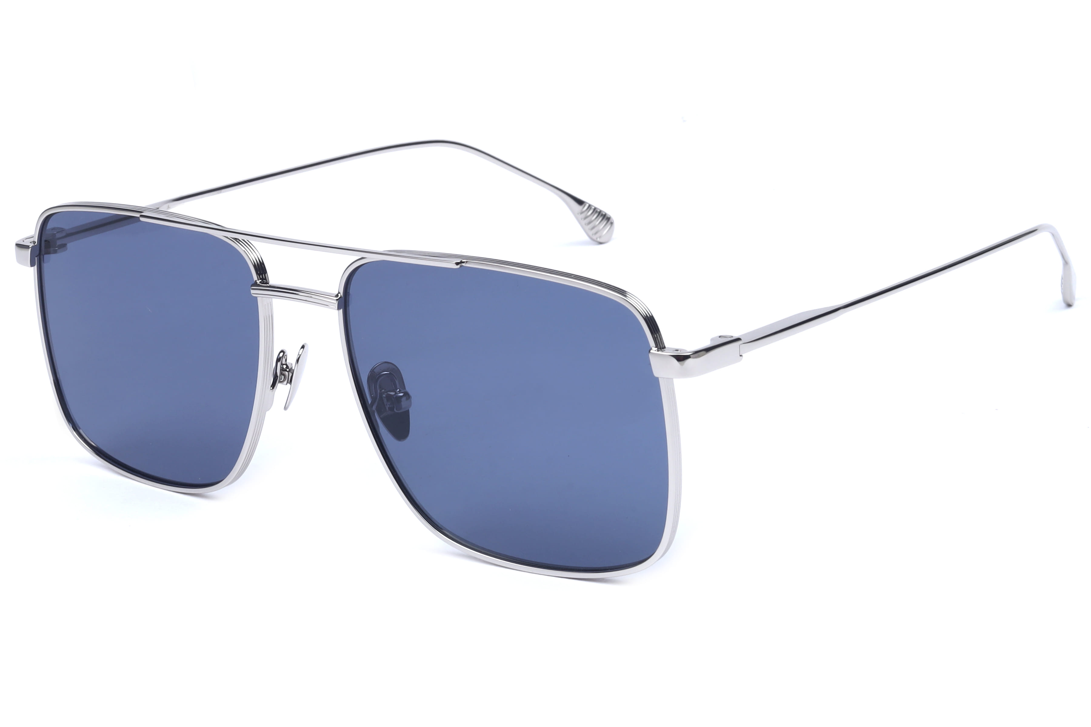 Lancebremmer HM2619 Sunglass Silver Male Full Metal Sunglass — Silver frame — view 1