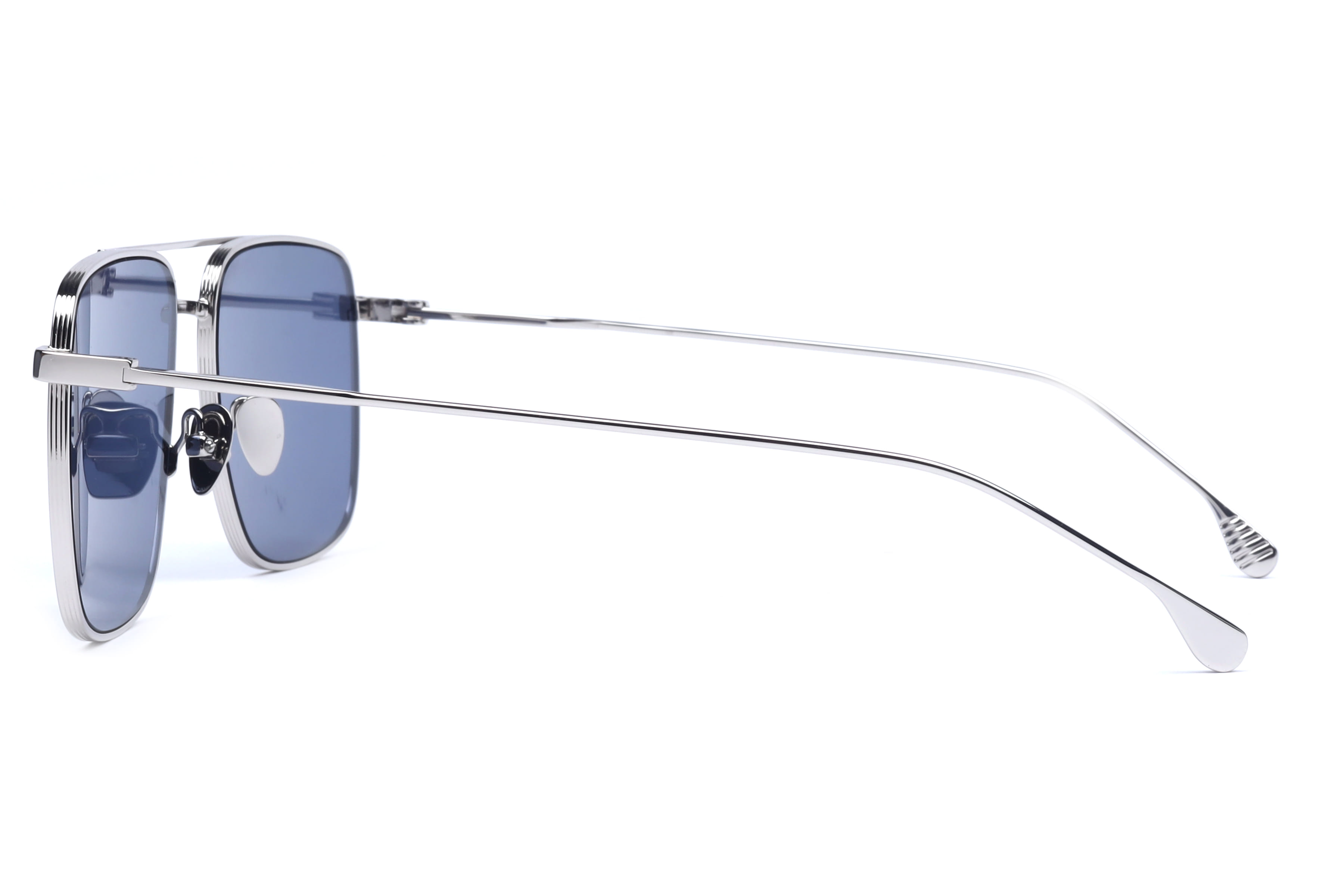 Lancebremmer HM2619 Sunglass Silver Male Full Metal Sunglass — Silver frame — view 3