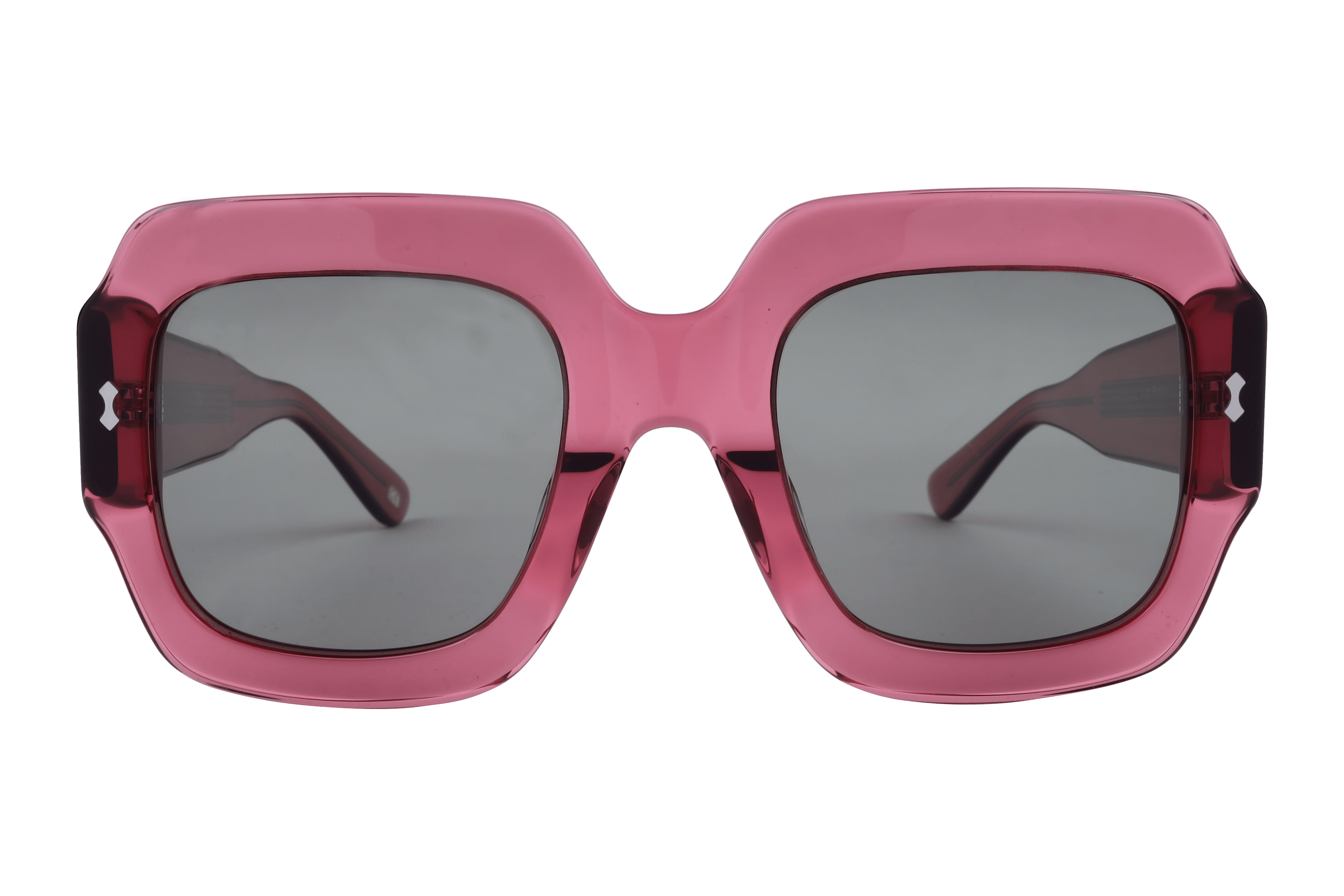 Lancebremmer AT8496 Sunglass Transparent Maroon Female Full Sunglass — Transparent Maroon frame — view 2