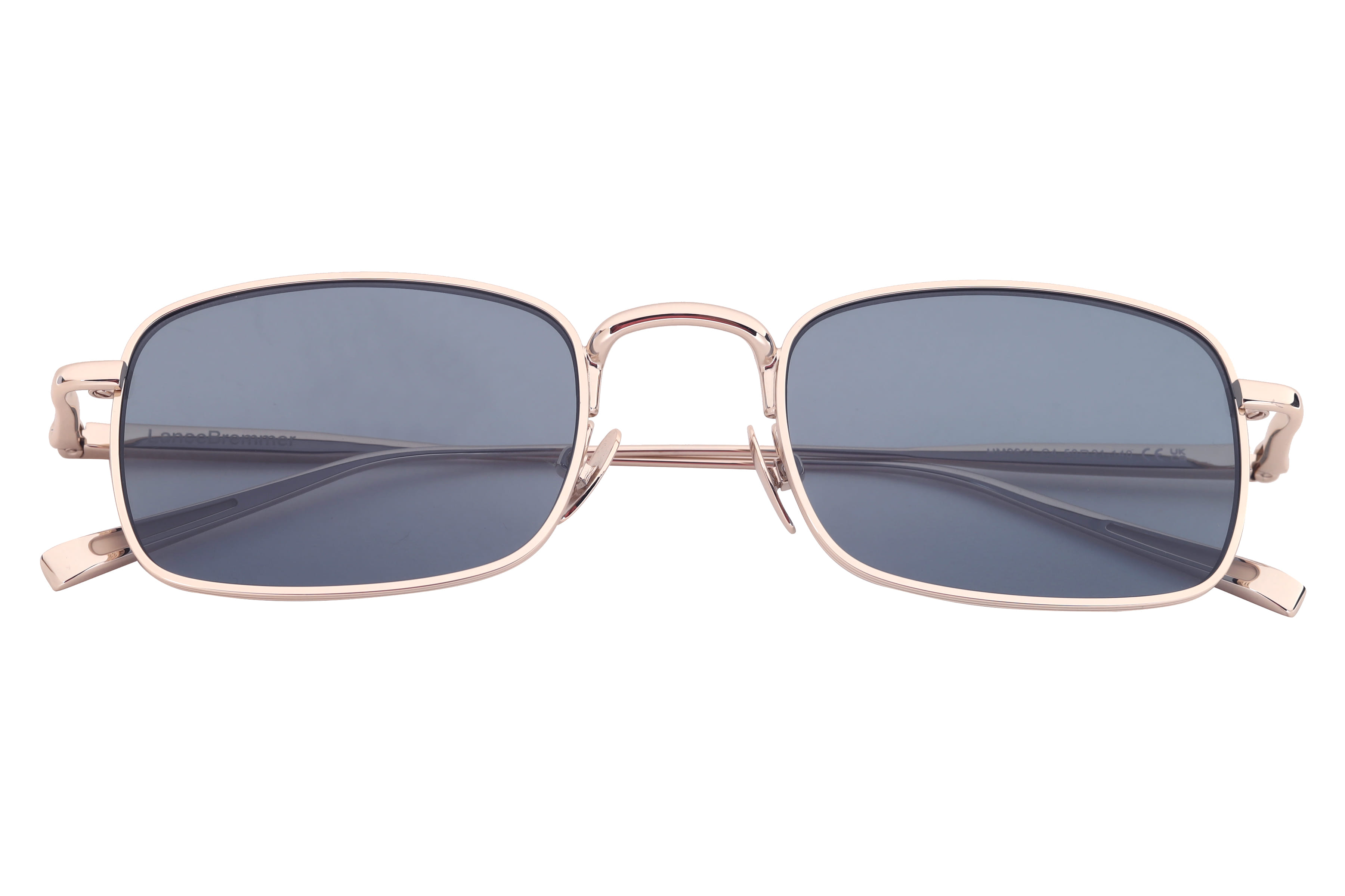 Lancebremmer HM2611 Sunglass Gold Unisex Full Metal Sunglass — Gold frame — view 4