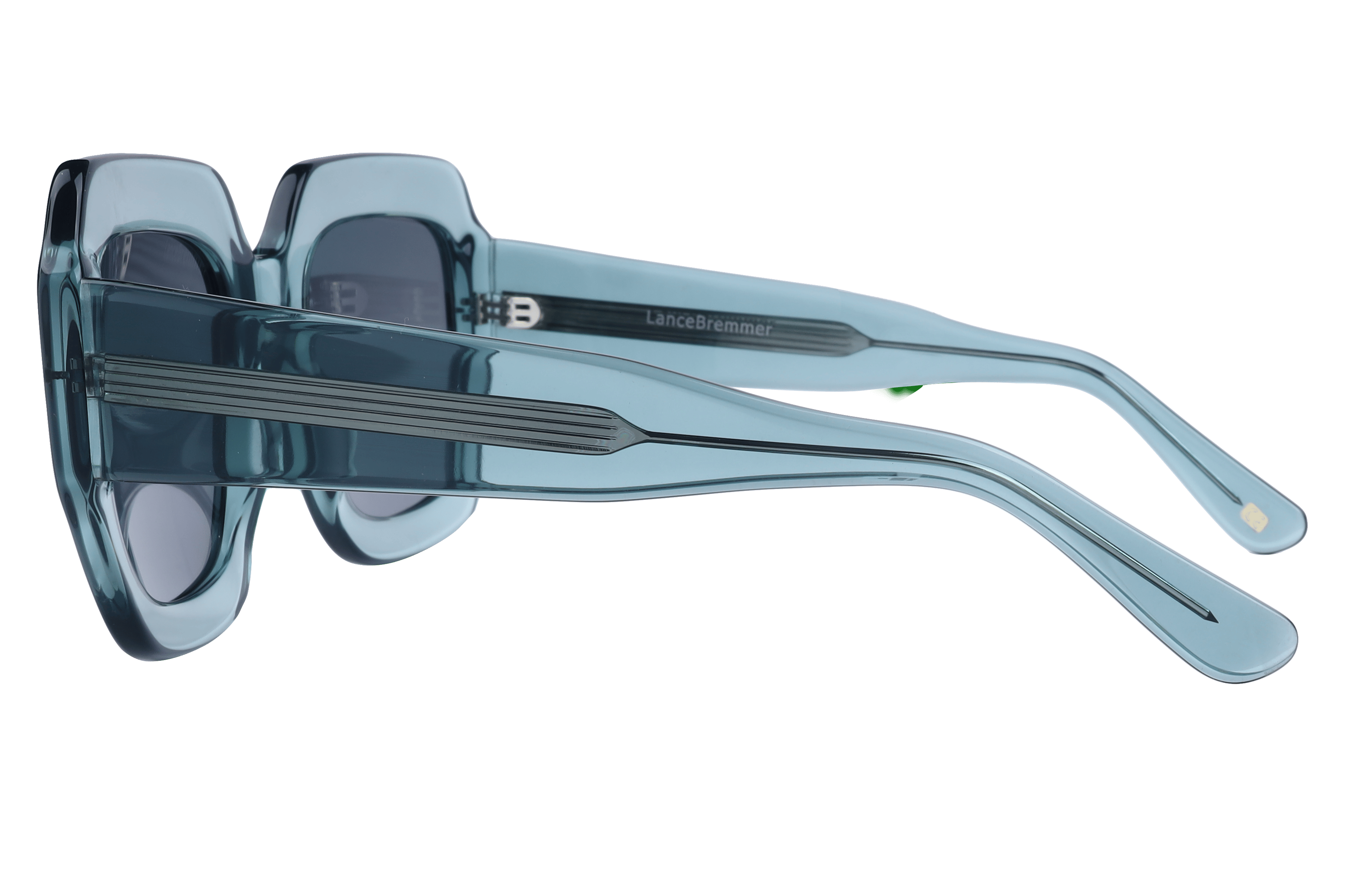 Lancebremmer AT8496 Sunglass Transparent Green Female Full S Sunglass — Transparent Green frame — view 3