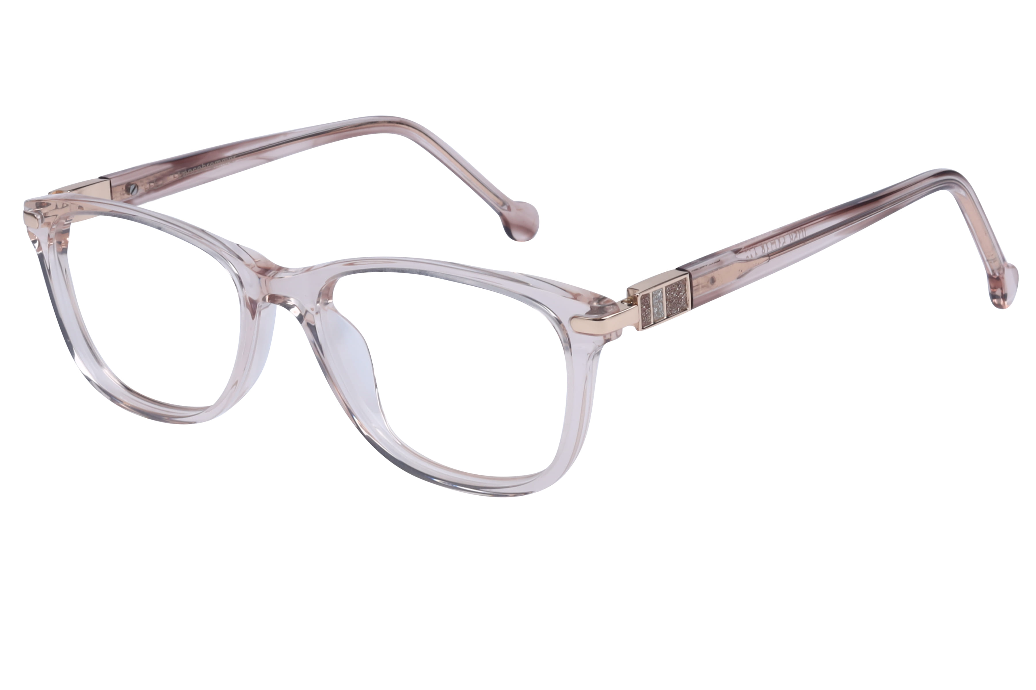 Lancebremmer 0158 Frame Transparent Pink Female Full Shell Frame — Transparent Pink frame — view 1