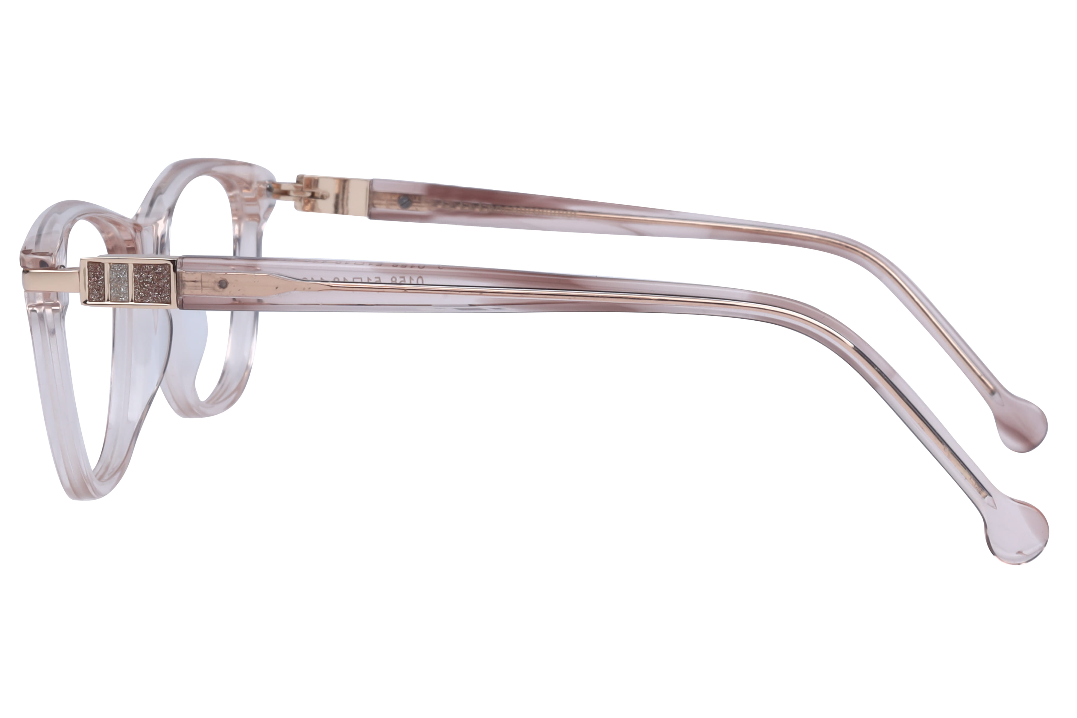 Lancebremmer 0158 Frame Transparent Pink Female Full Shell Frame — Transparent Pink frame — view 3