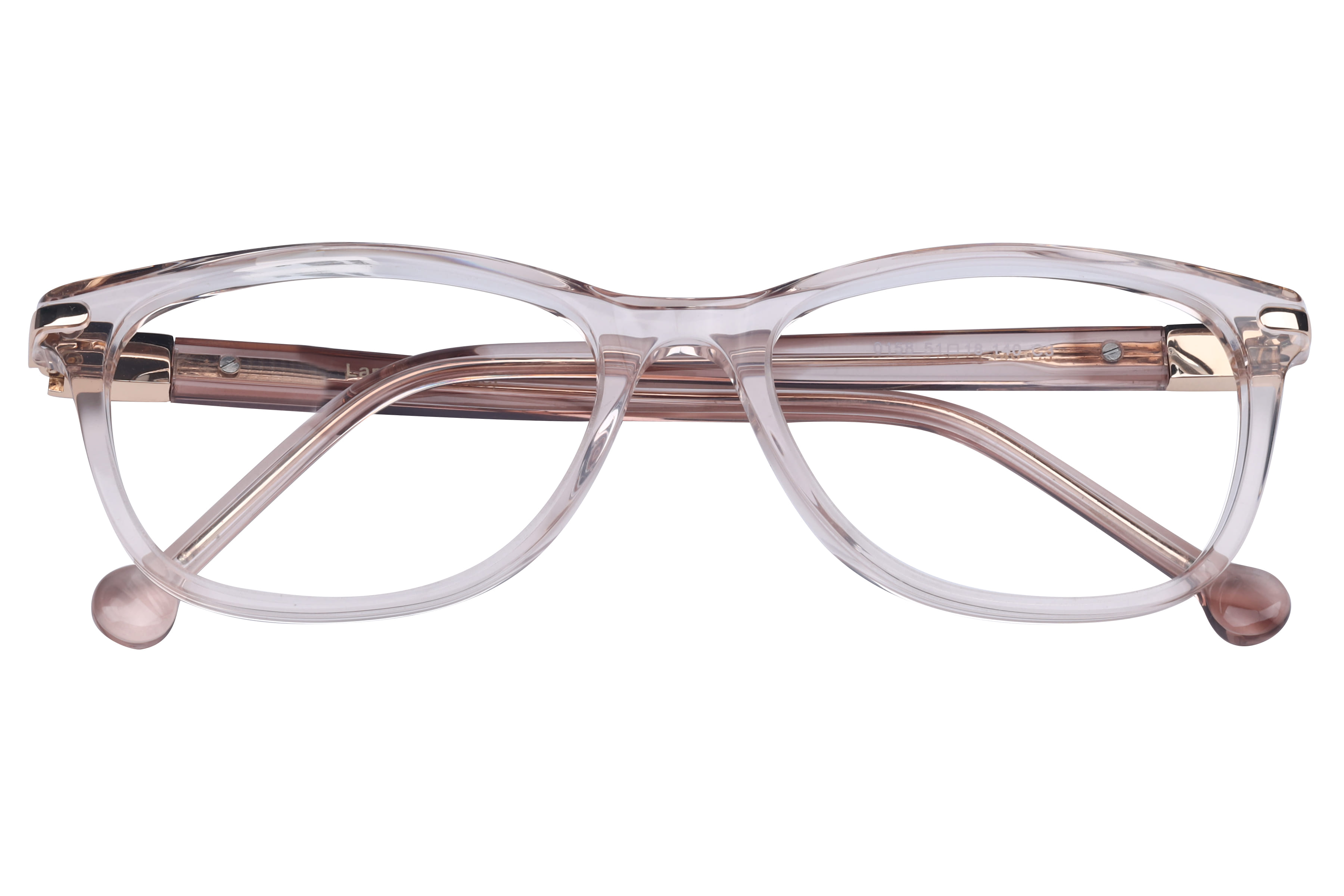 Lancebremmer 0158 Frame Transparent Pink Female Full Shell Frame — Transparent Pink frame — view 4