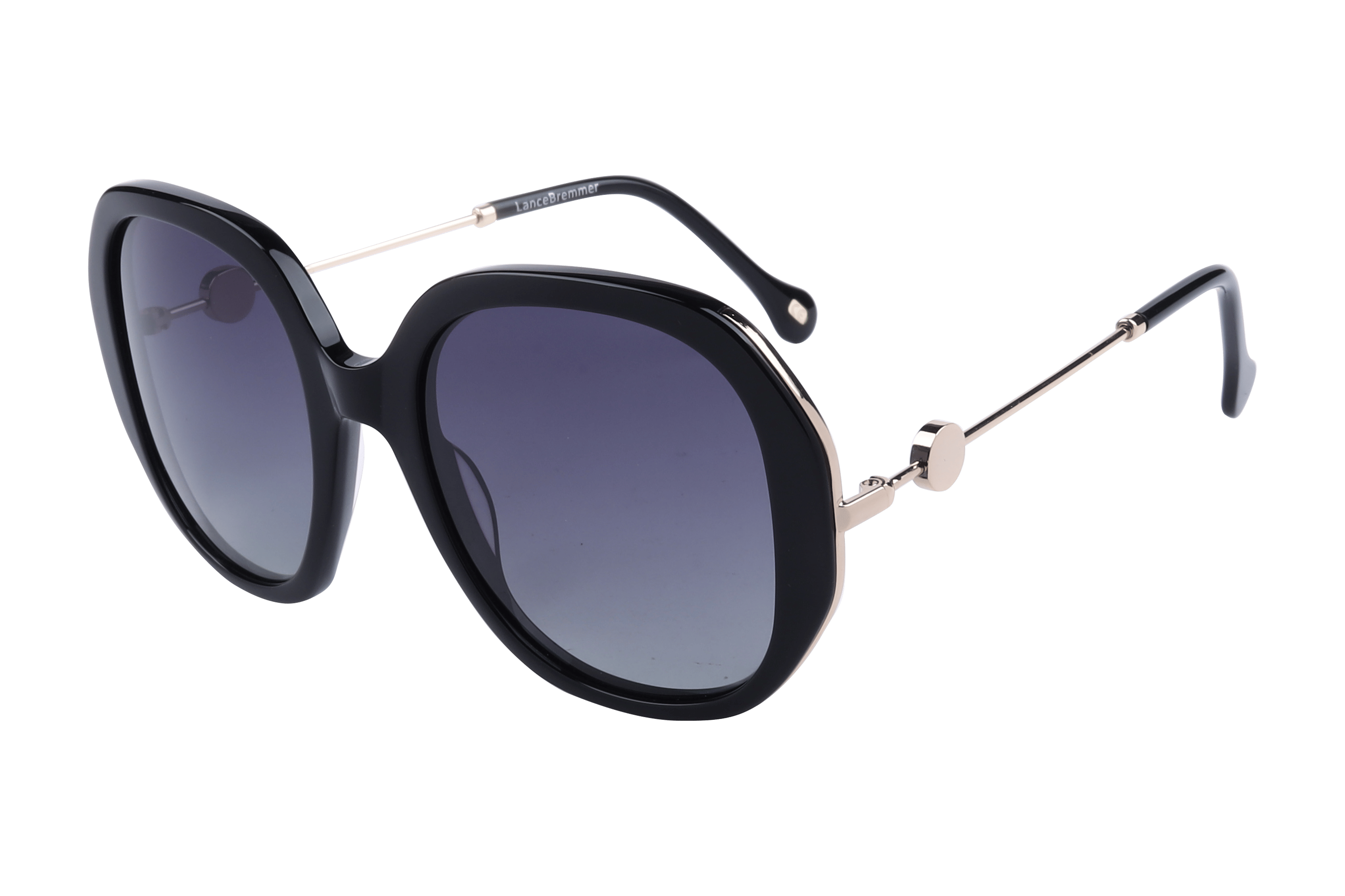 Lancebremmer AT8429 Sunglass Black Female Full Metal — Black frame