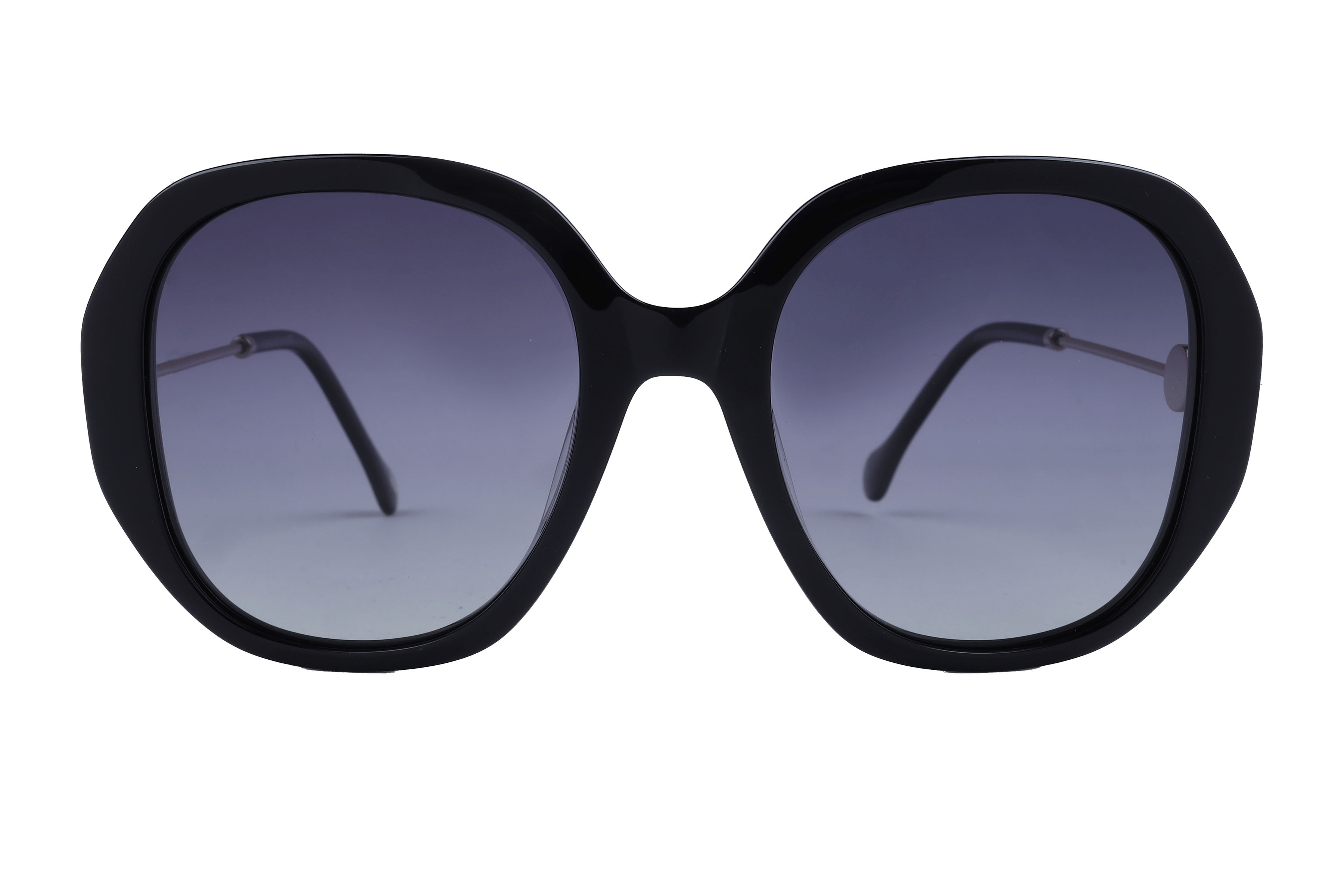Lancebremmer AT8429 Sunglass Black Female Full Metal Sunglass — Black frame — view 2
