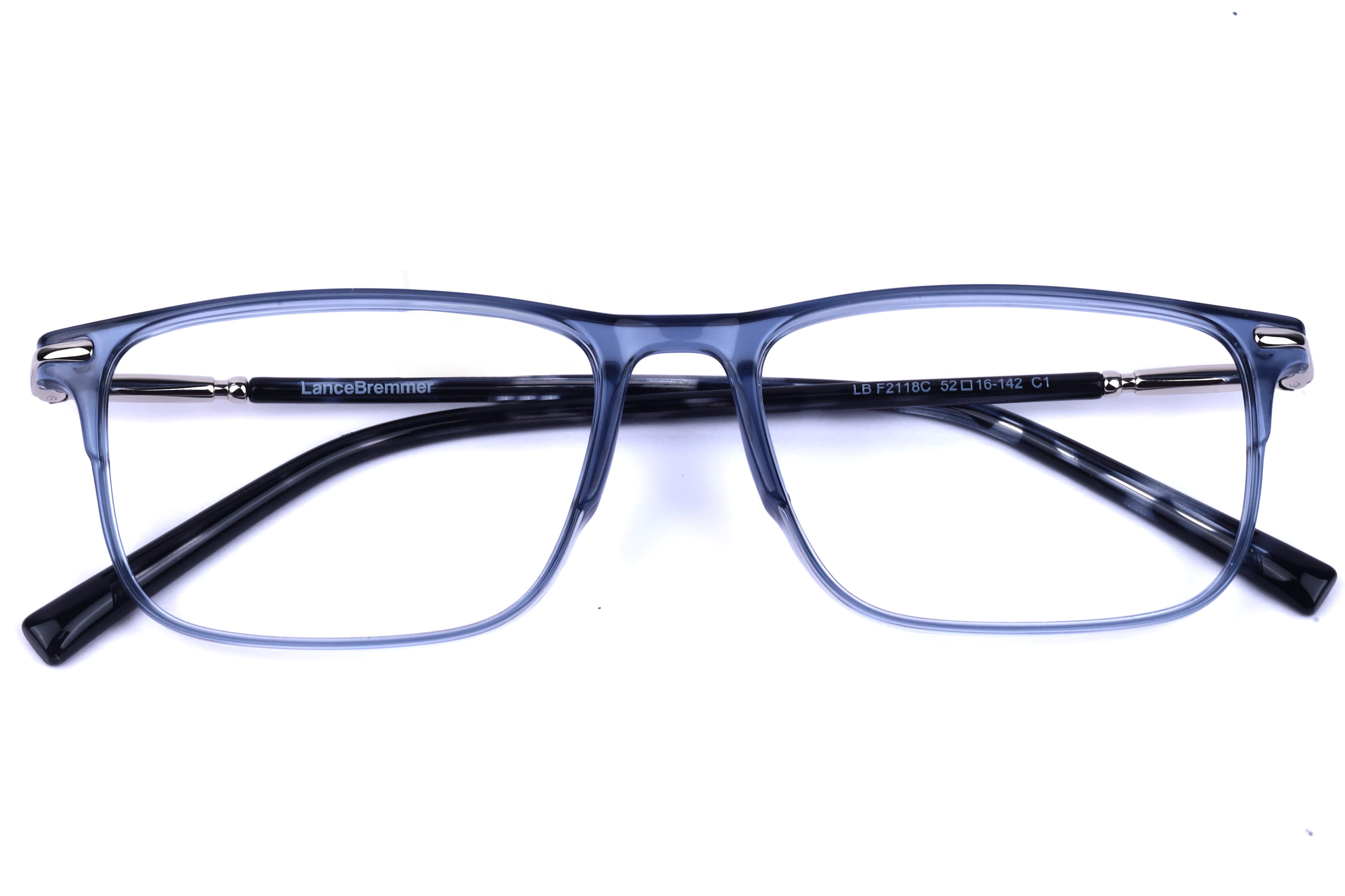 Lancebremmer F2118C Frame Blue Unisex Shell Metal Frame — Blue frame — view 5
