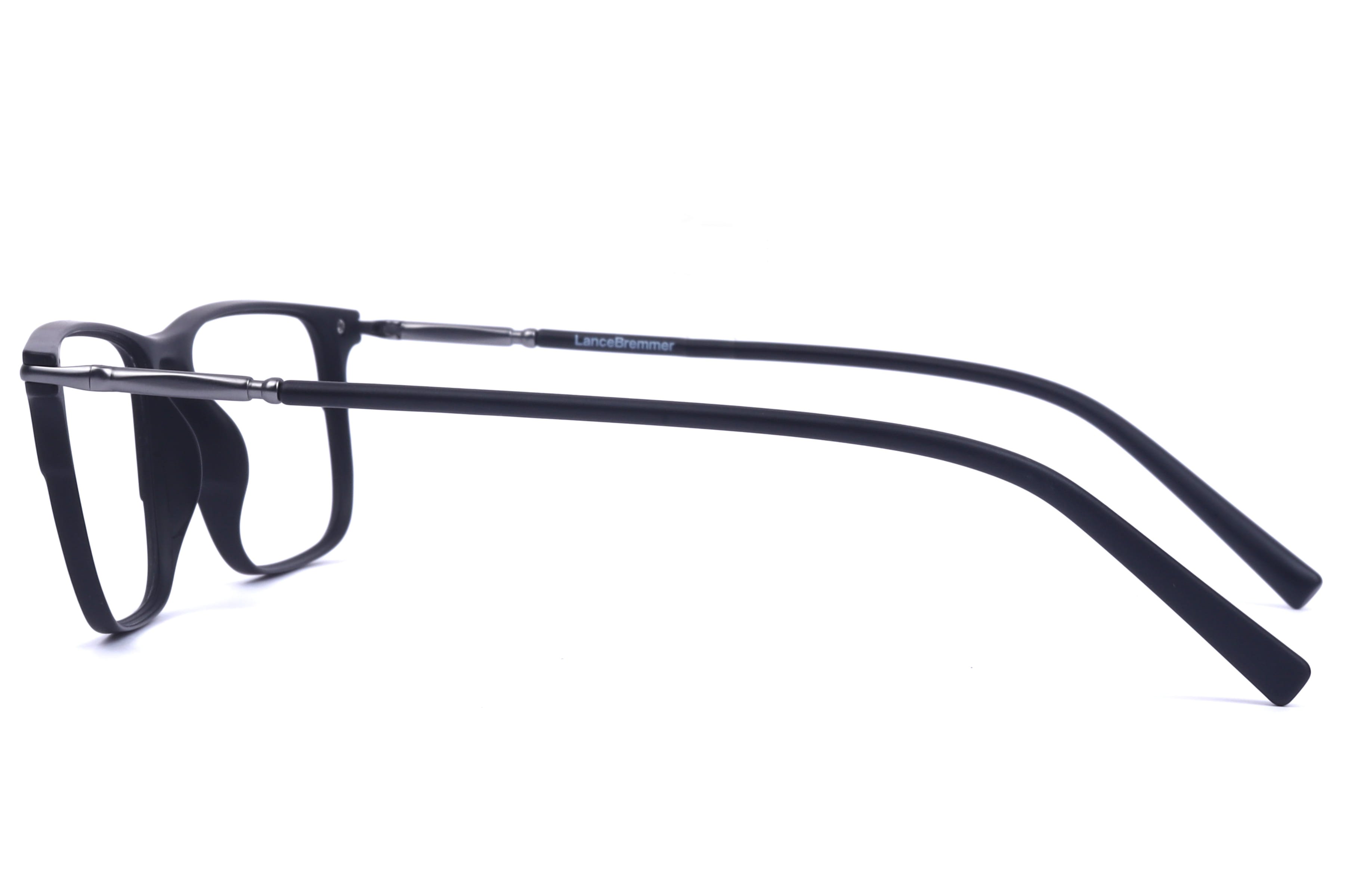 Lancebremmer F2118C Frame Matt Black Unisex Shell Metal Frame — Matt Black frame — view 4