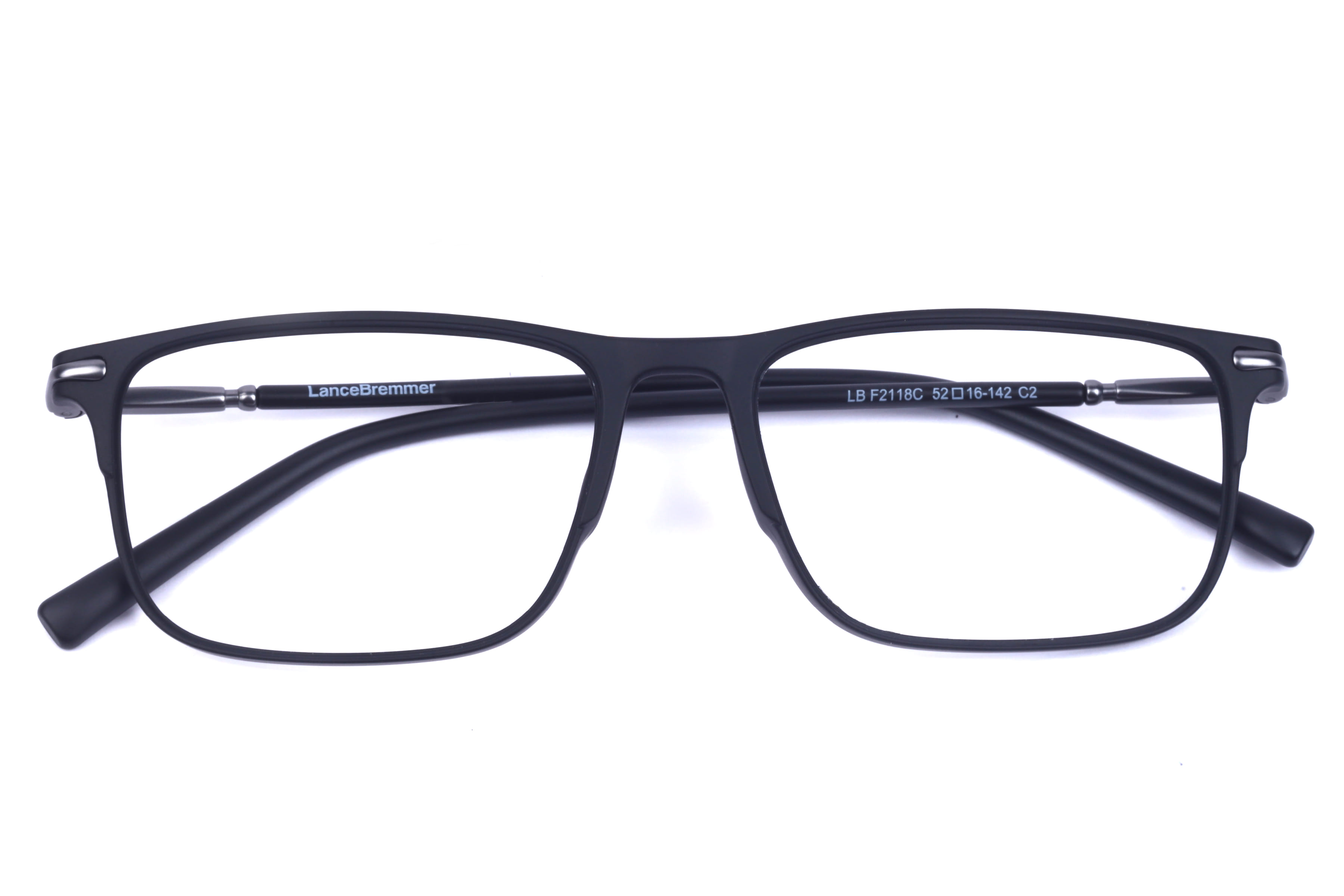 Lancebremmer F2118C Frame Matt Black Unisex Shell Metal Frame — Matt Black frame — view 5