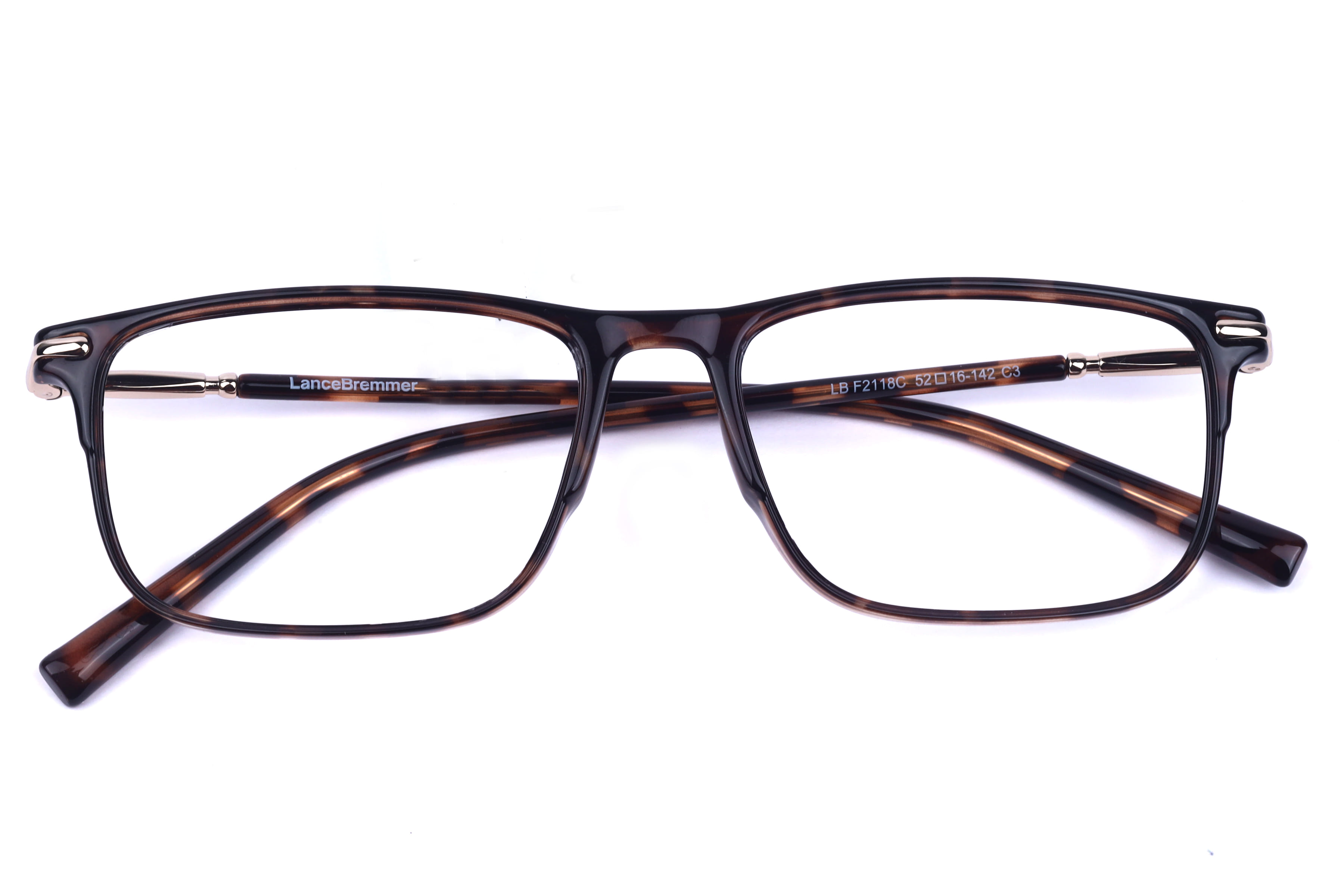 Lancebremmer F2118C Frame Havana Unisex Shell Metal Frame — Havana frame — view 5