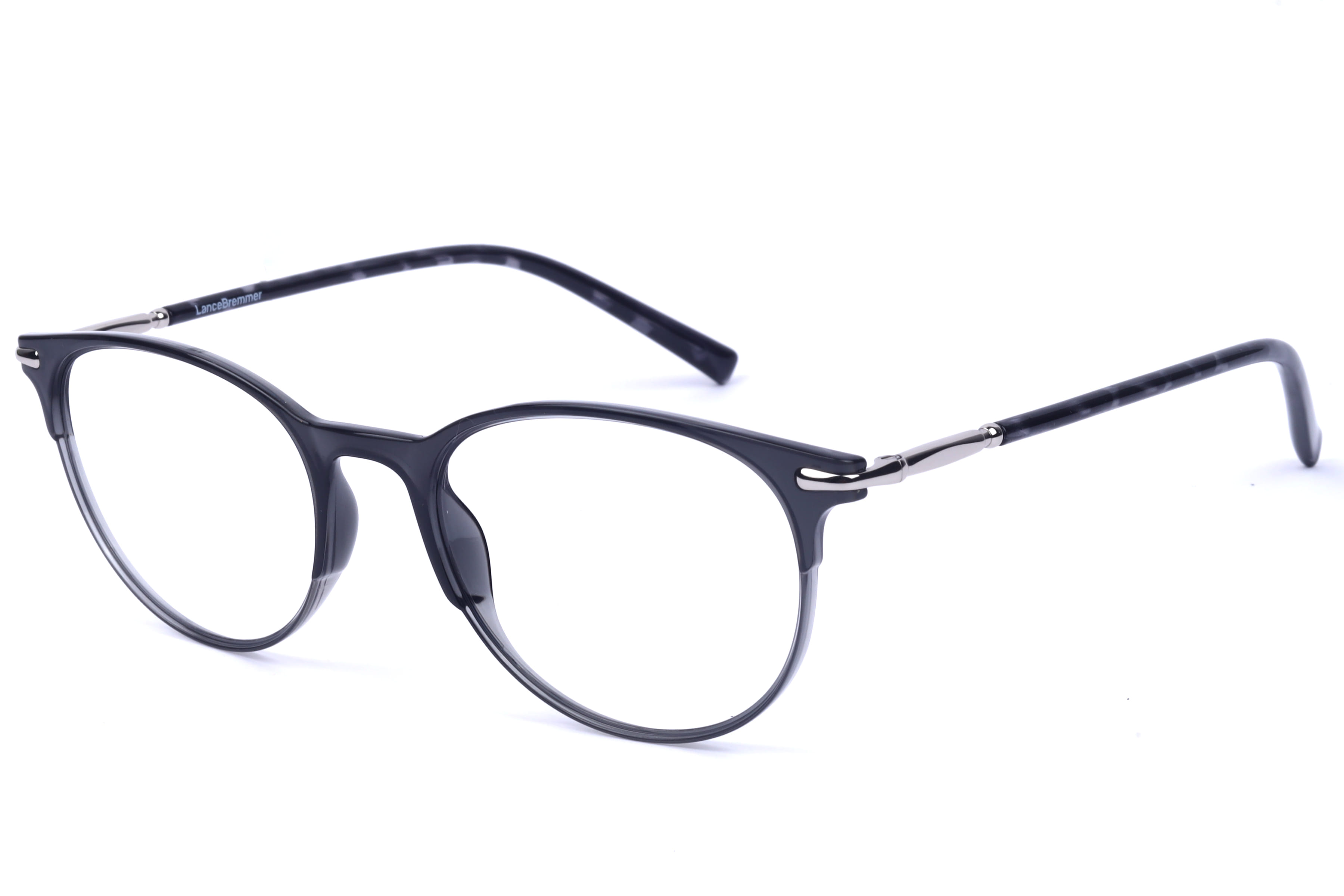 Lancebremmer F1918C Frame Transparent Grey Unisex Shell Meta Frame — Transparent Grey frame — view 2