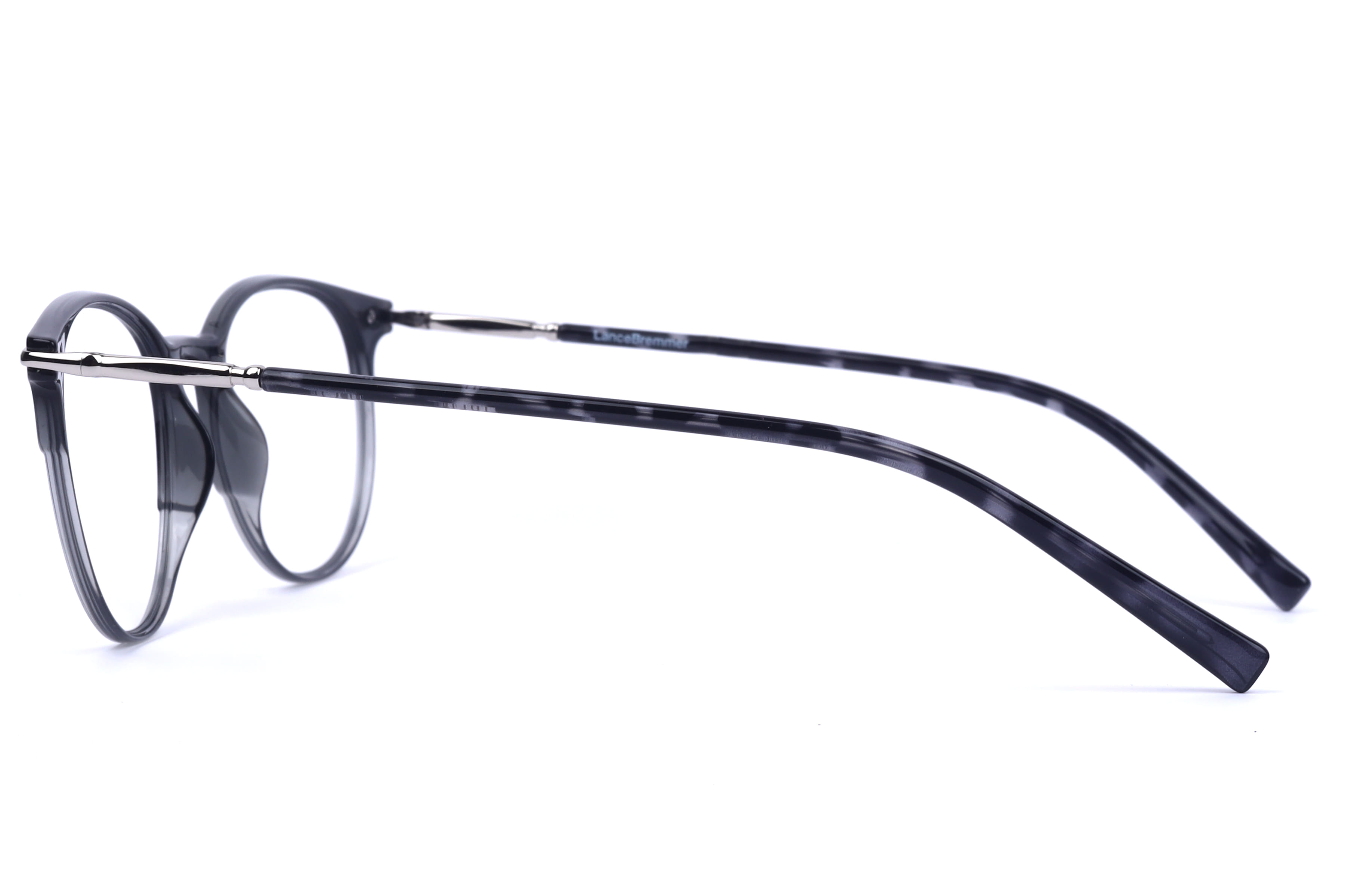Lancebremmer F1918C Frame Transparent Grey Unisex Shell Meta Frame — Transparent Grey frame — view 4