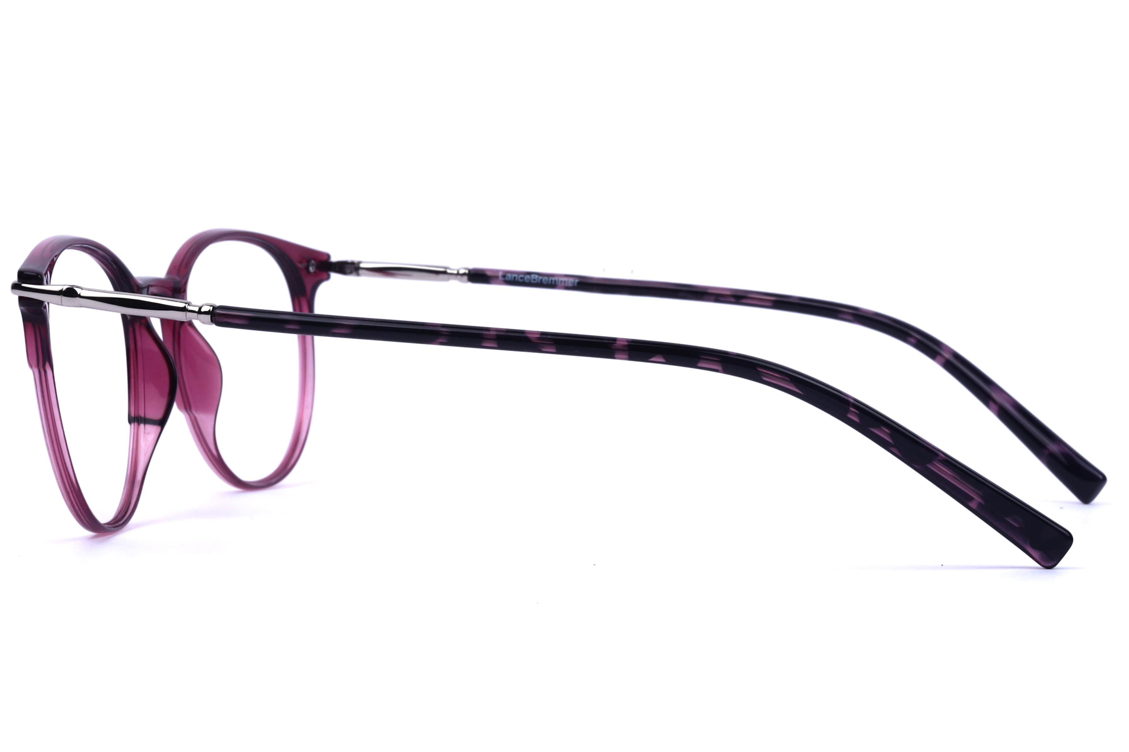 Lancebremmer F1918C Frame Transparent Pink Unisex Shell Meta Frame — Transparent Pink frame — view 4