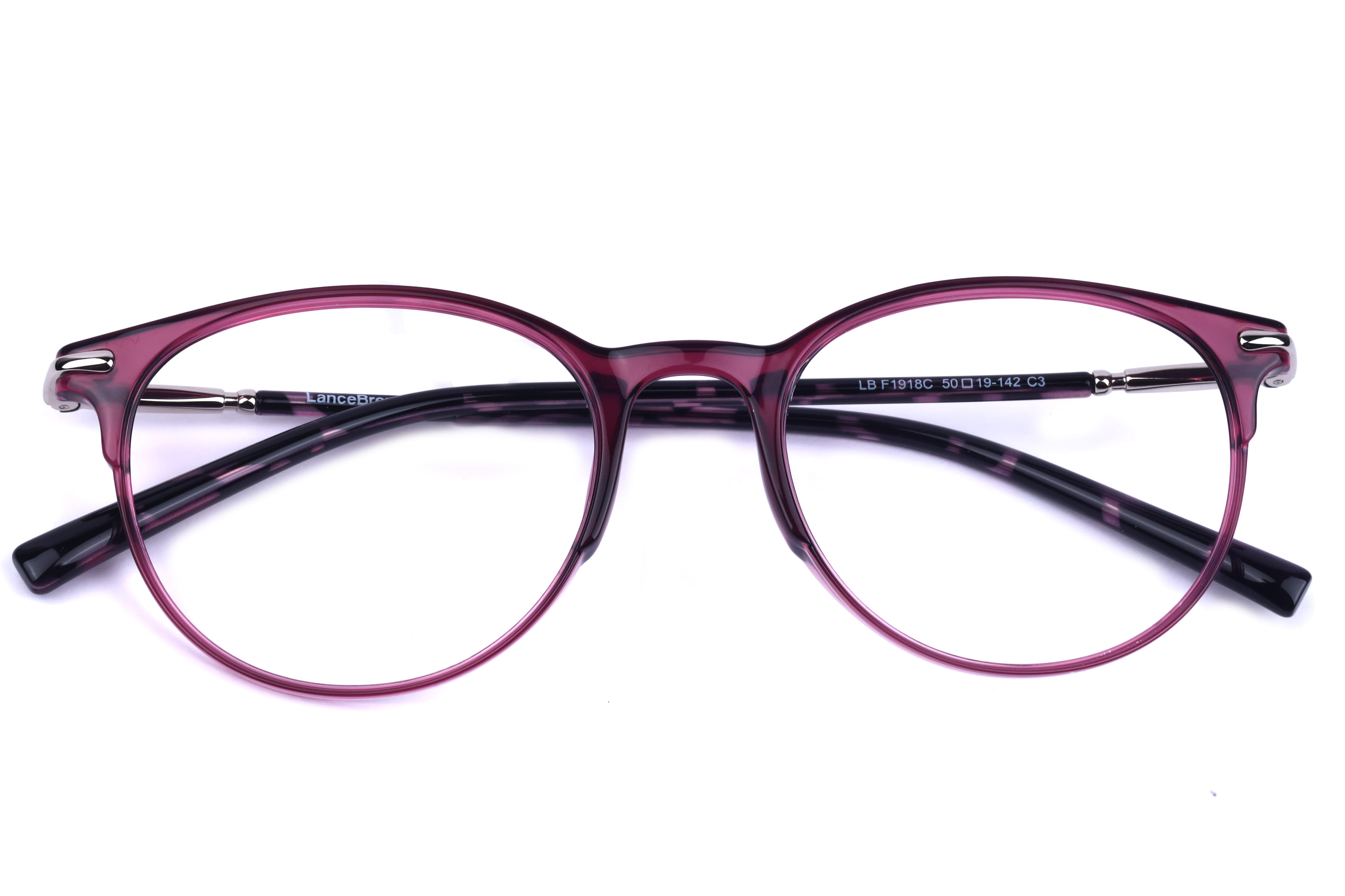 Lancebremmer F1918C Frame Transparent Pink Unisex Shell Meta Frame — Transparent Pink frame — view 5