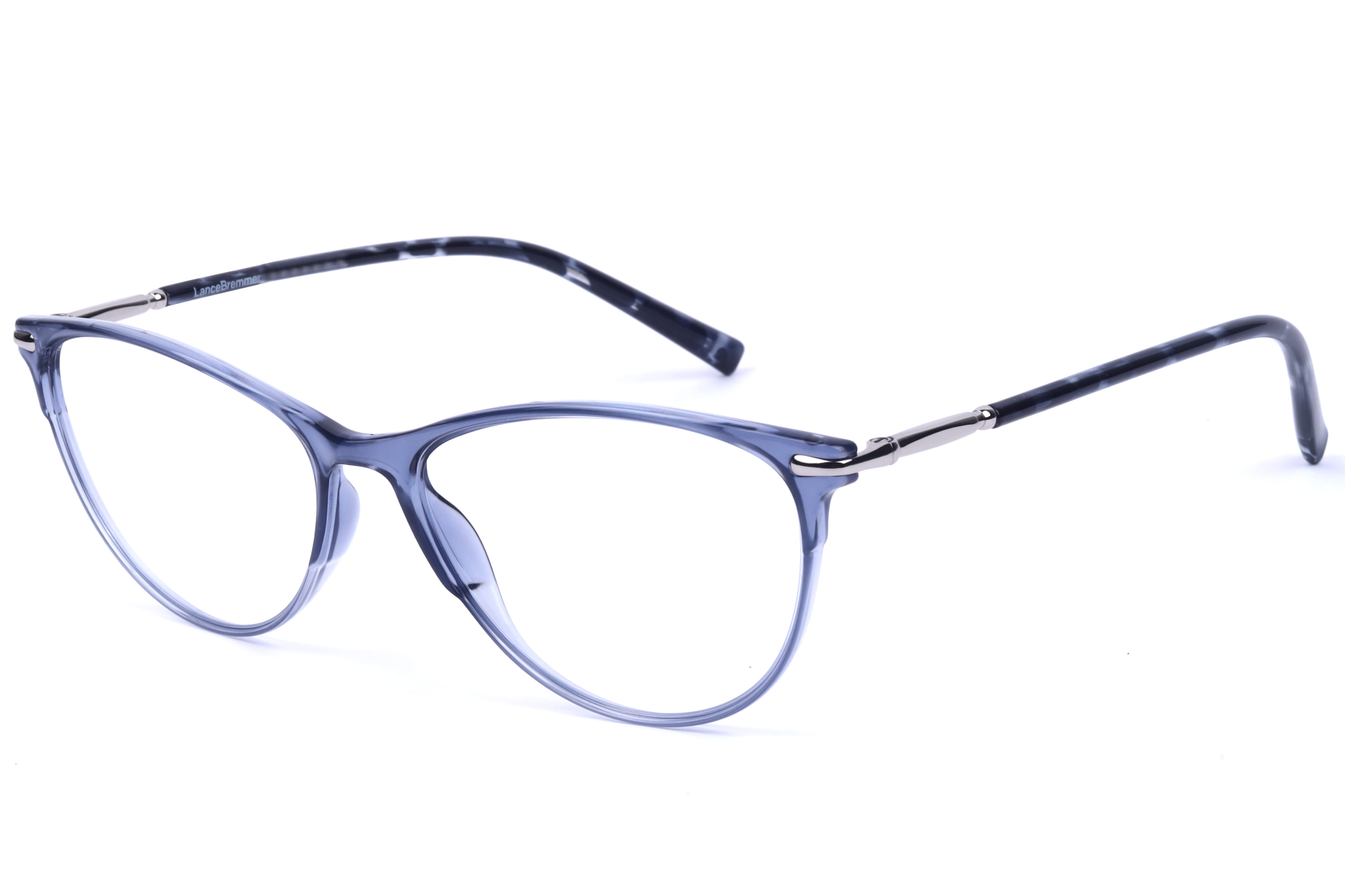 Lancebremmer F1118C Frame Transparent Blue Female Shell Meta Frame — Transparent Blue frame — view 2