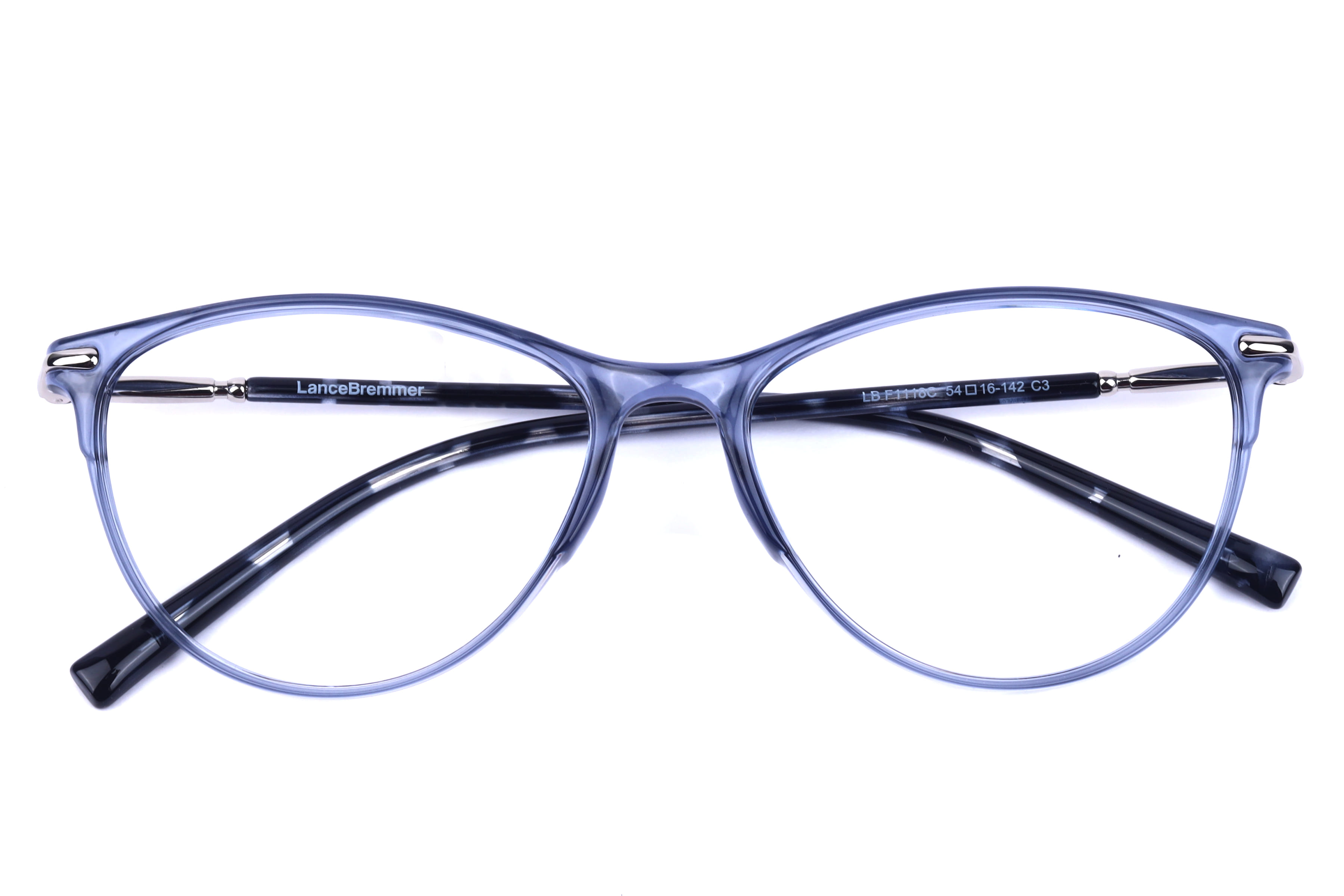 Lancebremmer F1118C Frame Transparent Blue Female Shell Meta Frame — Transparent Blue frame — view 5