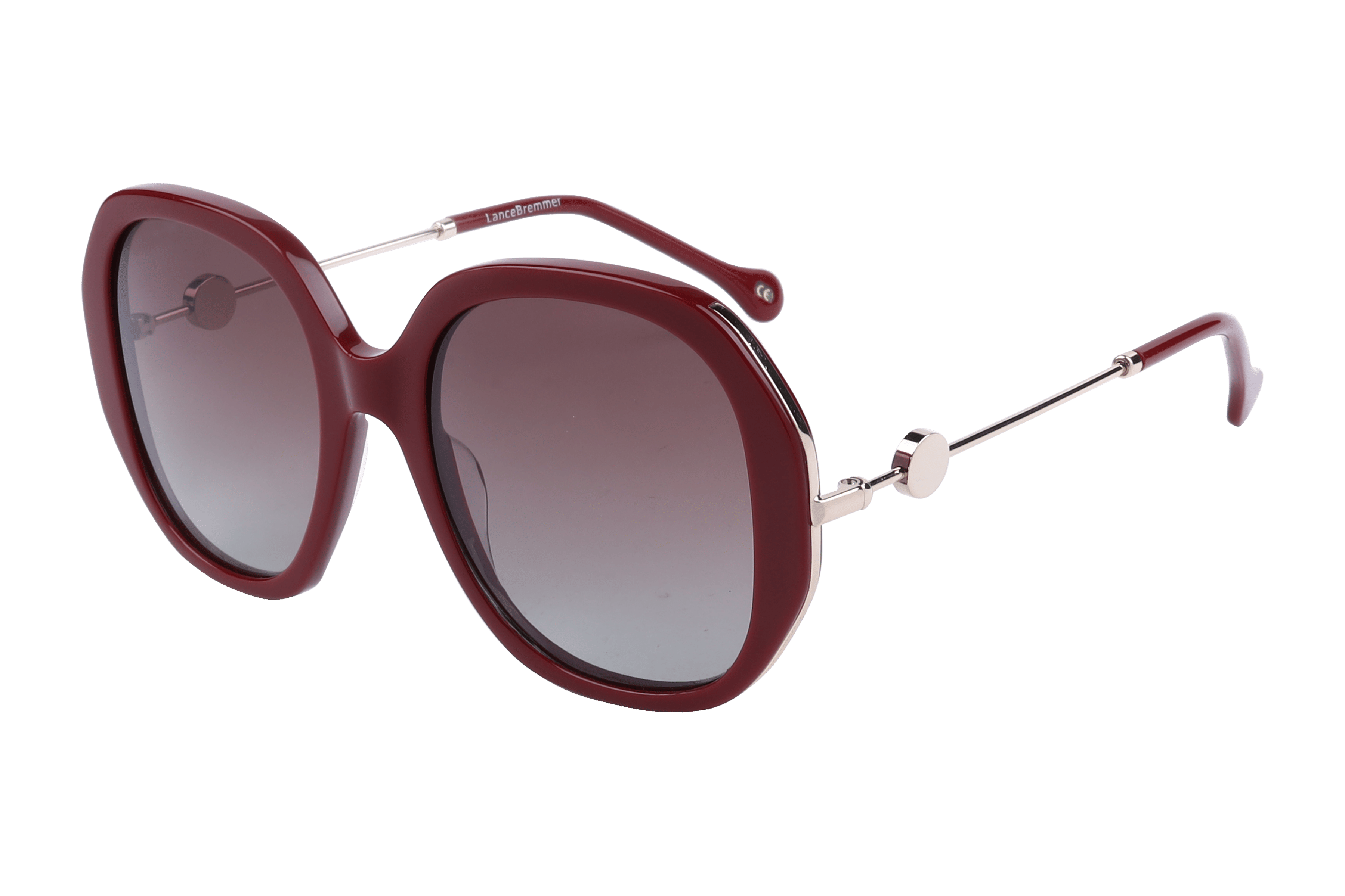Lancebremmer AT8429 Sunglass Red Female Full Metal — Red frame