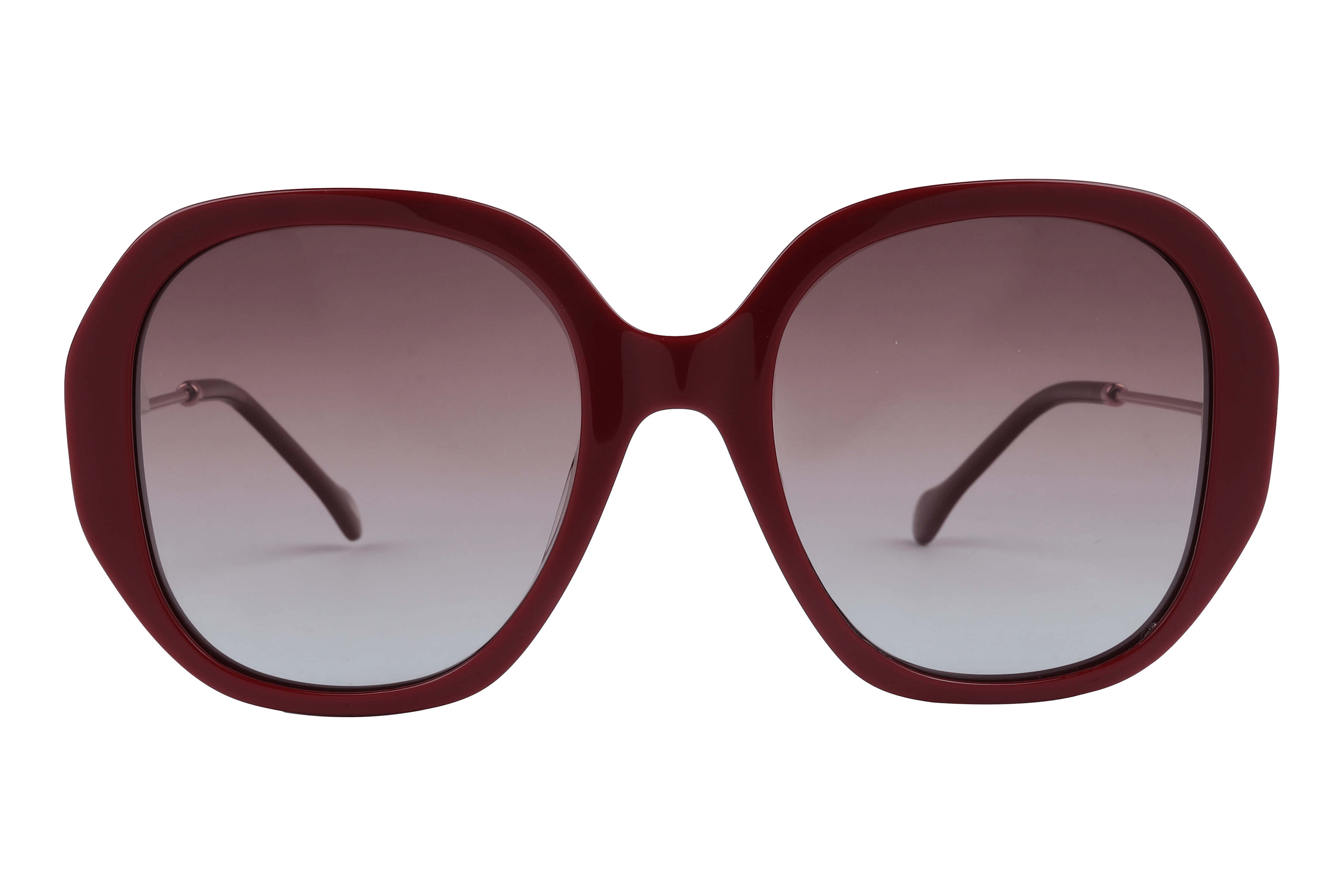 Lancebremmer AT8429 Sunglass Red Female Full Metal Sunglass — Red frame — view 2