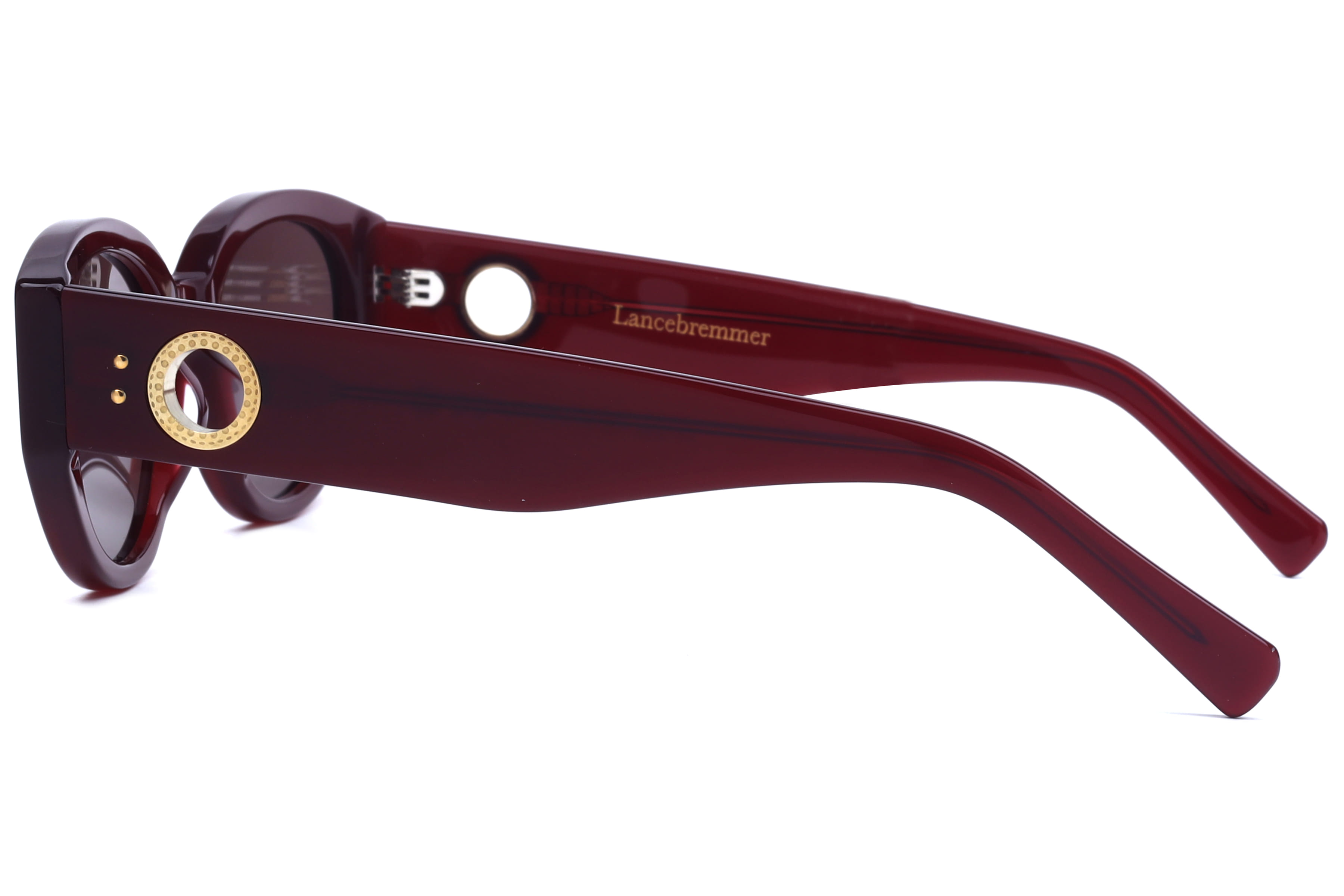 Lancebremmer LANCE BREMMER AT1235 C3 Sunglass — Maroon frame — view 3