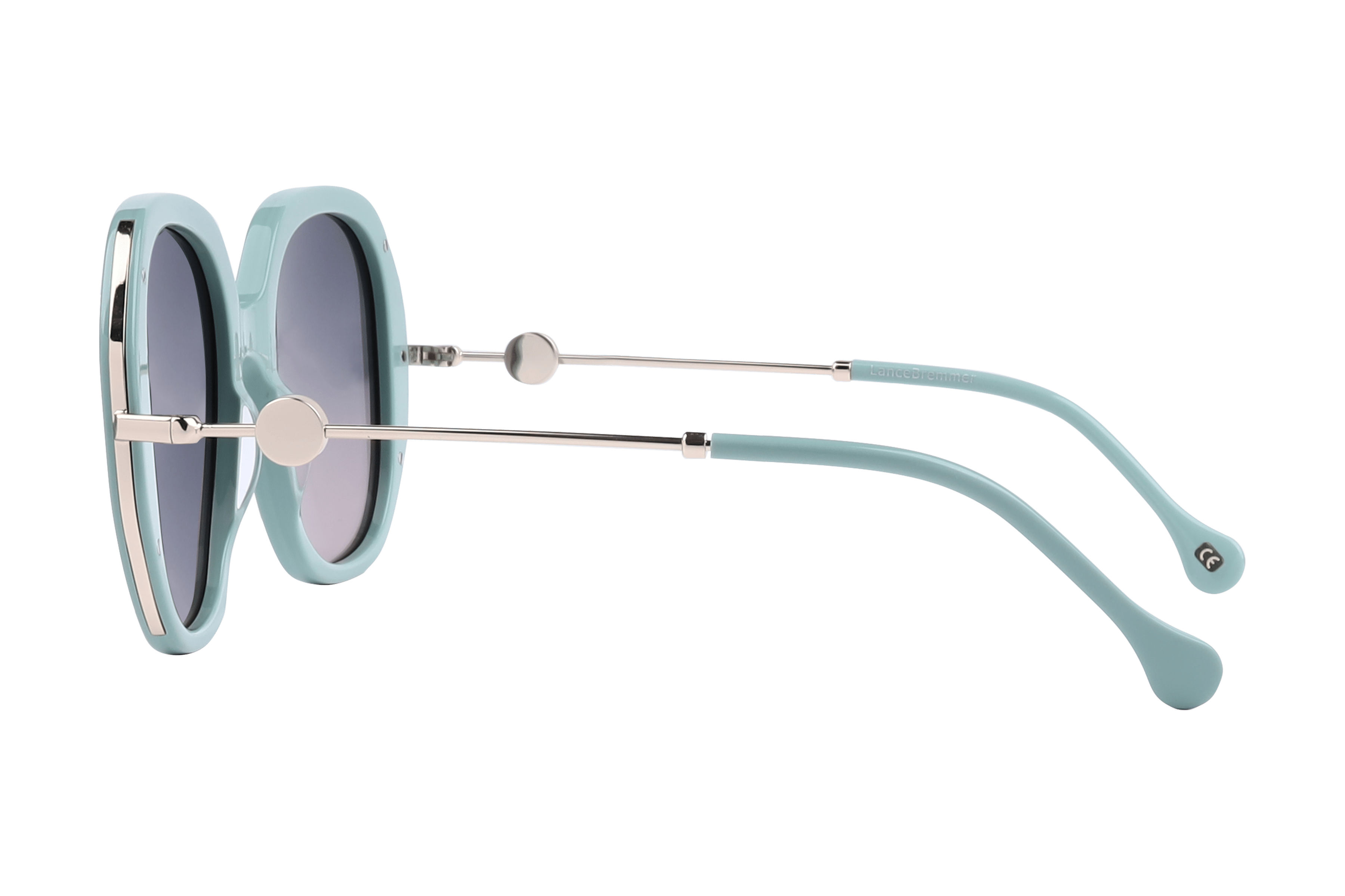 Lancebremmer AT8429 Sunglass Green Female Full Metal Sunglass — Green frame — view 3