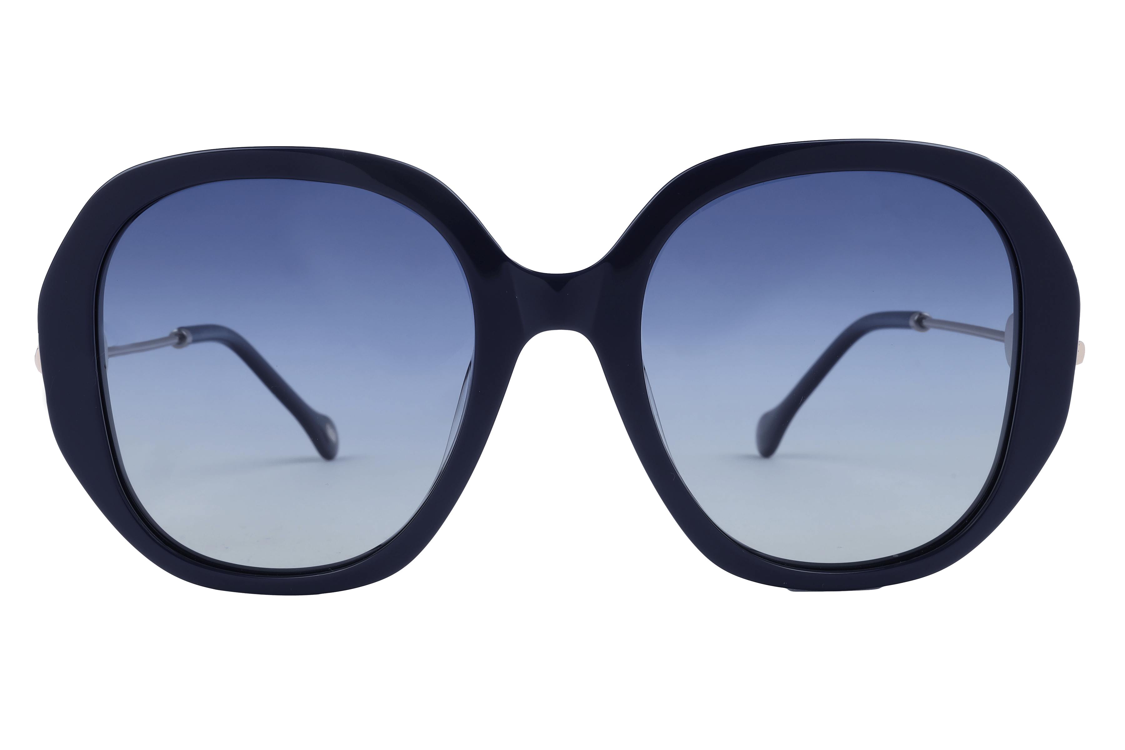 Lancebremmer AT8429 Sunglass Blue Female Full Metal Sunglass — Blue frame — view 2