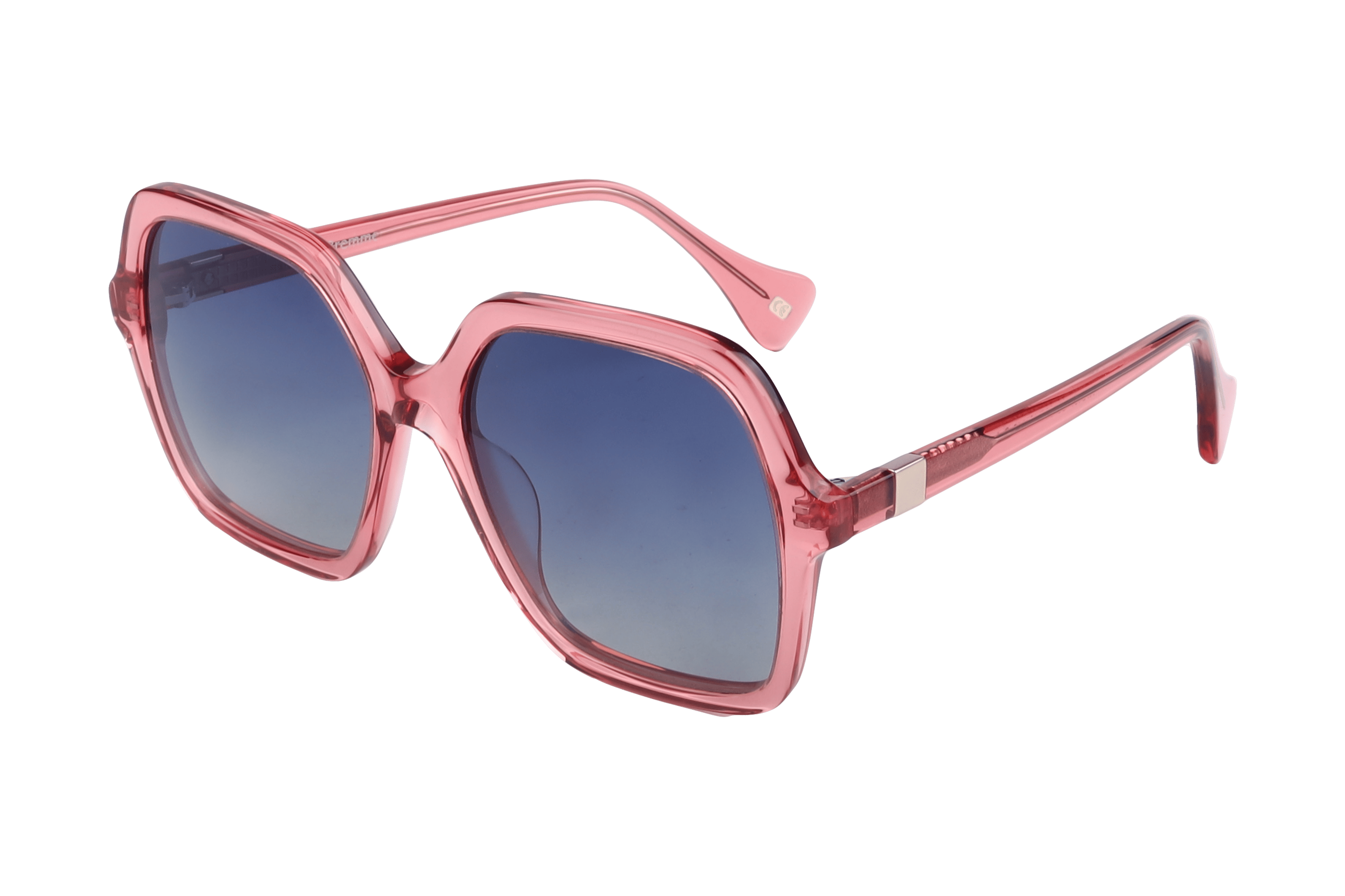 Lancebremmer AT8497 Sunglass Transparent Pink Female Full Sh — Transparent Pink frame