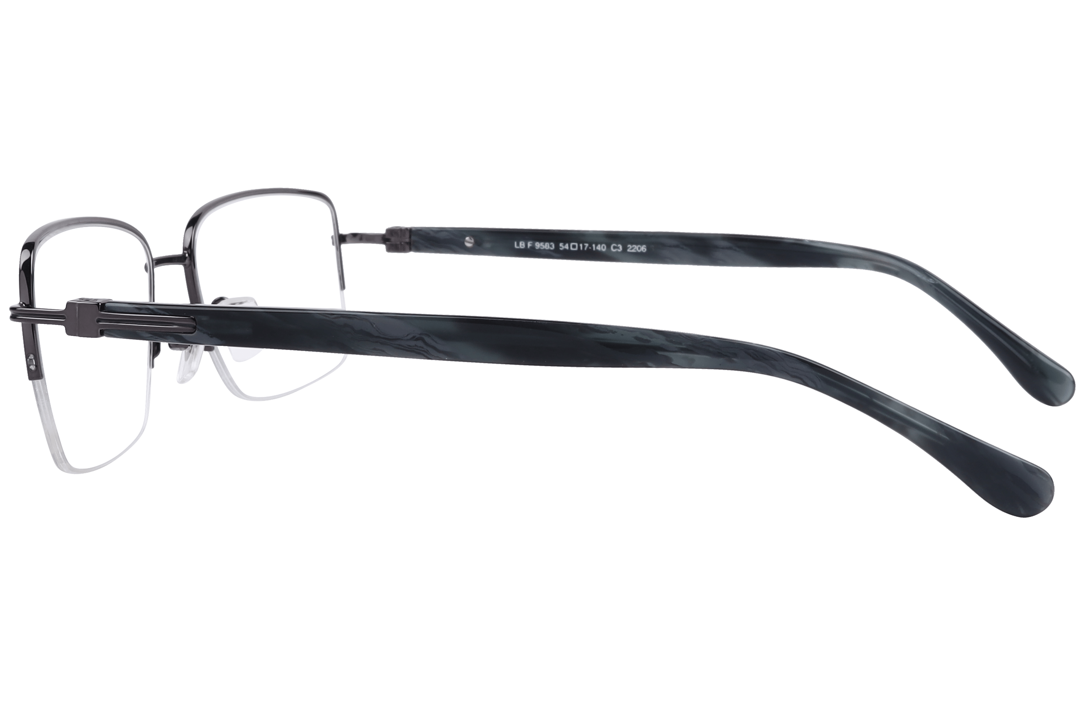 Lancebremmer 9583 Frame Gun Metal Male Supra Shell Frame — Gun Metal frame — view 3