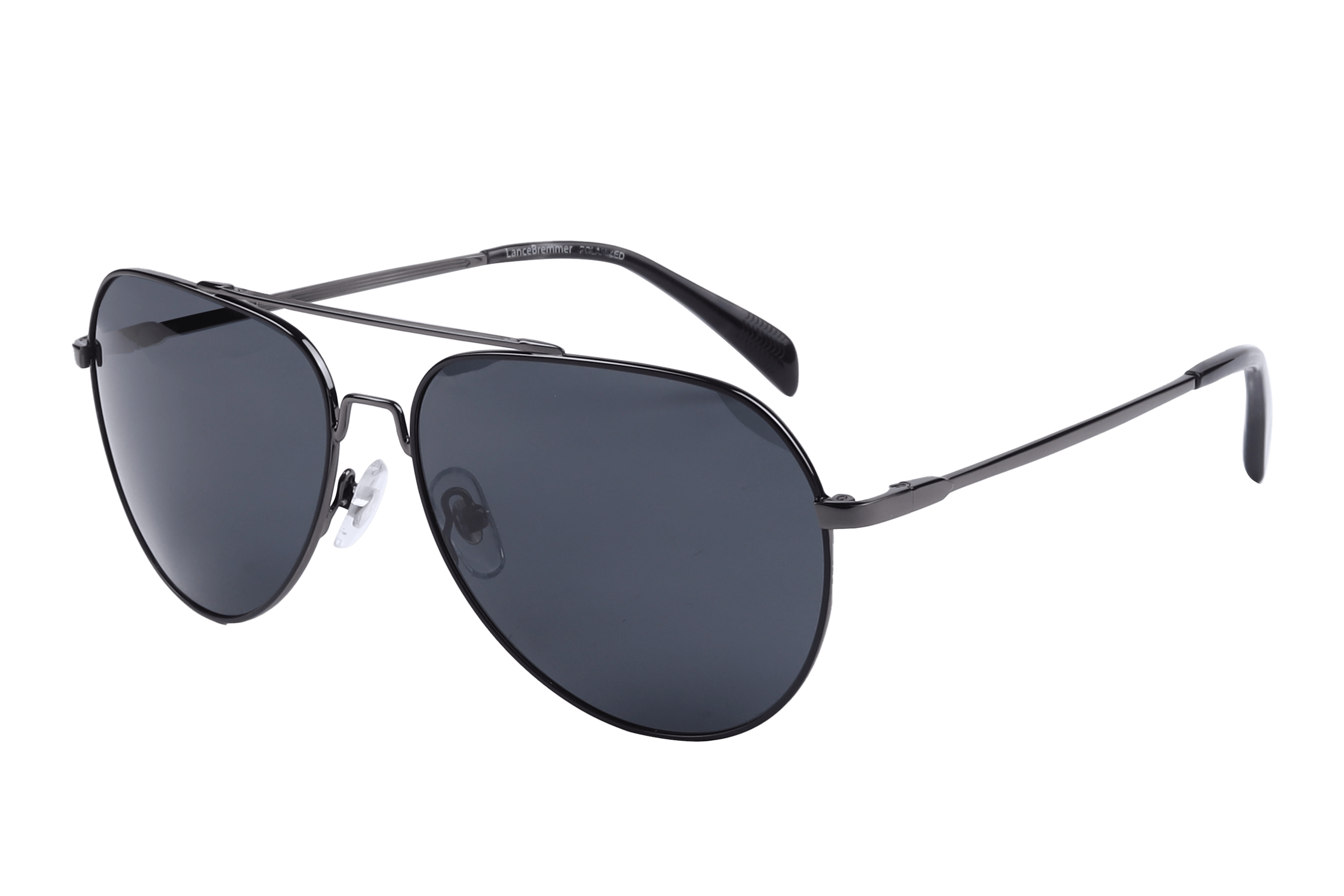 Lancebremmer LB5105 Sunglass Black Male Full Metal — Black frame