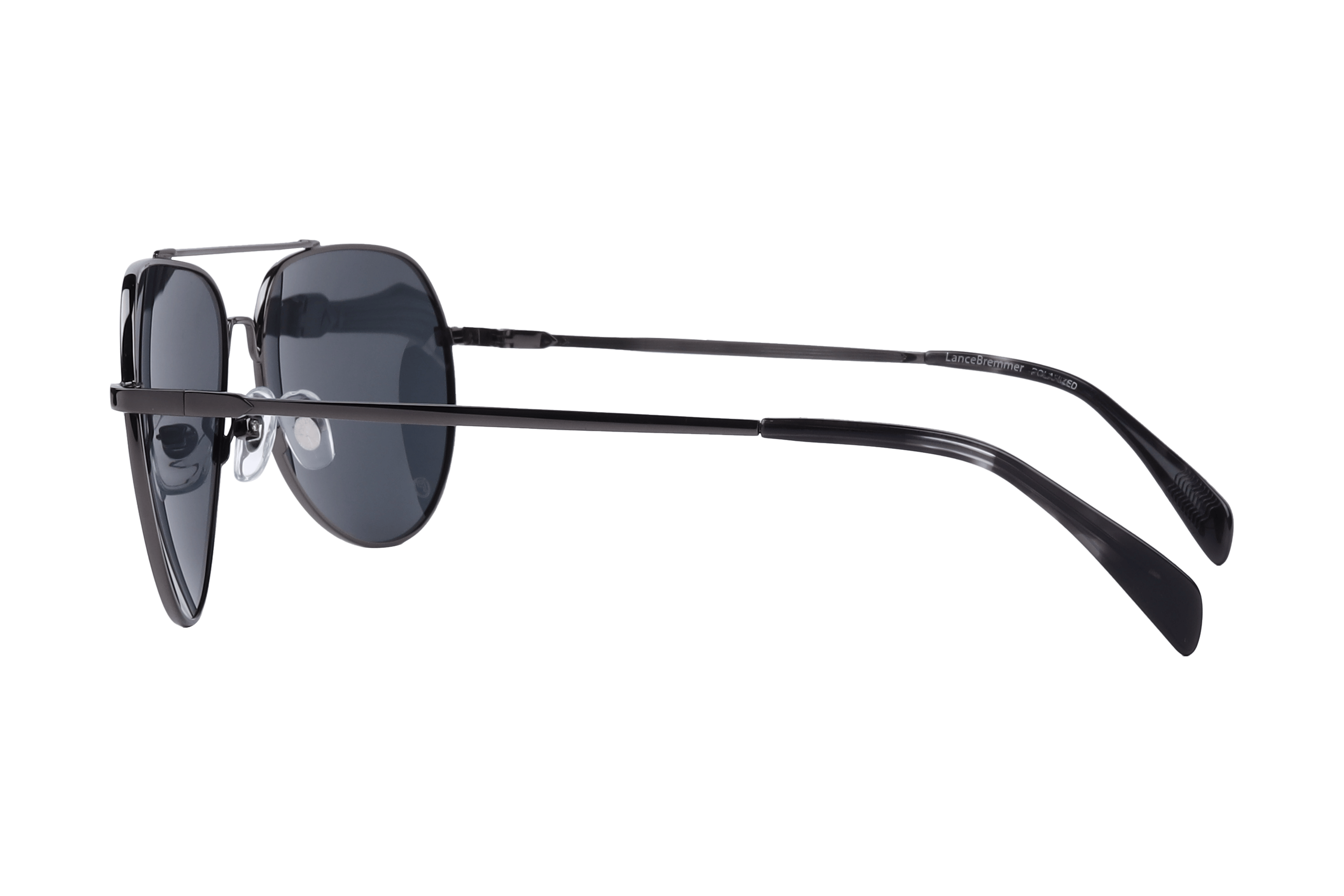 Lancebremmer LB5105 Sunglass Black Male Full Metal Sunglass — Black frame — view 3