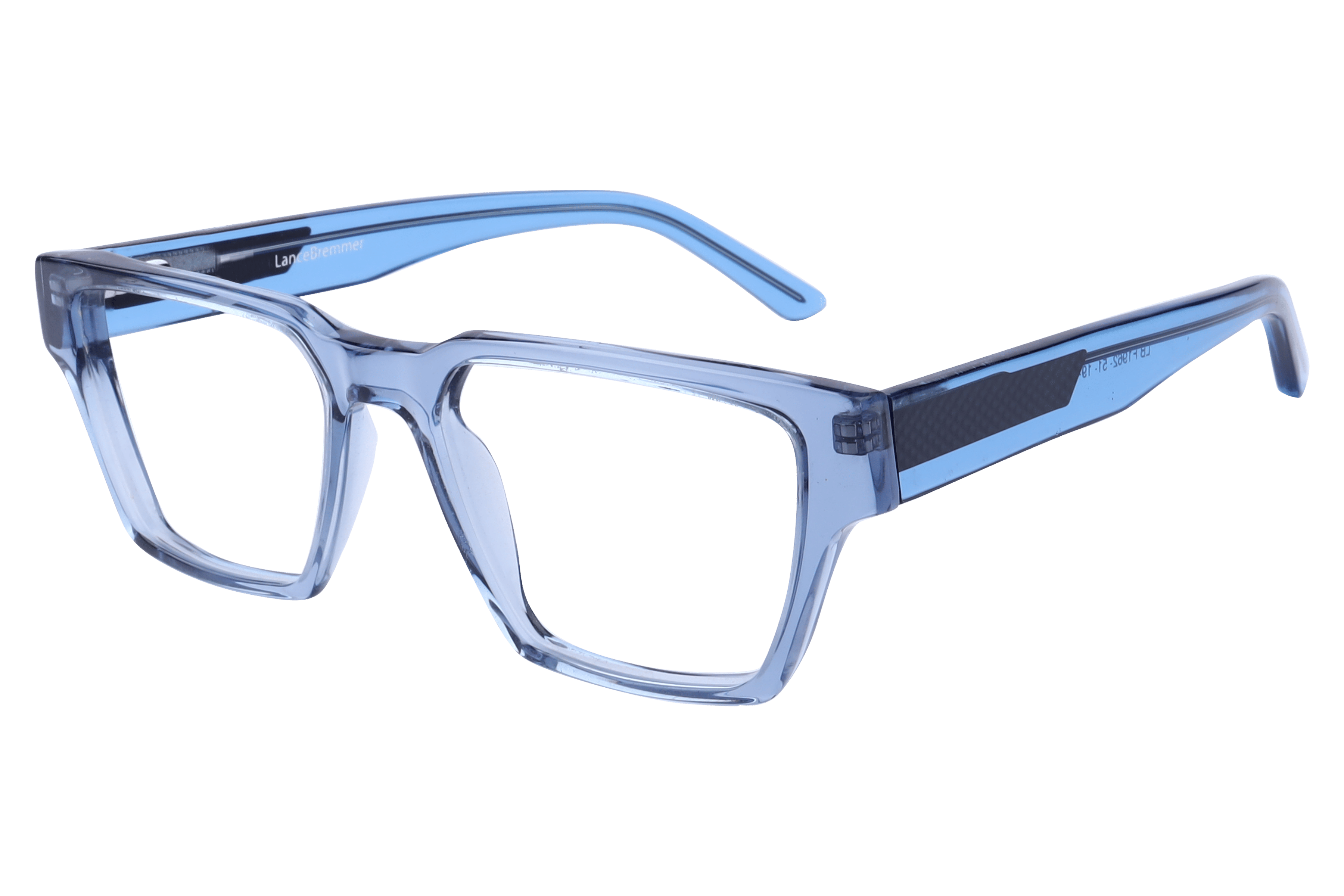 Lancebremmer F1962 Frame Transparent Blue Male Full Shell — Transparent Blue frame