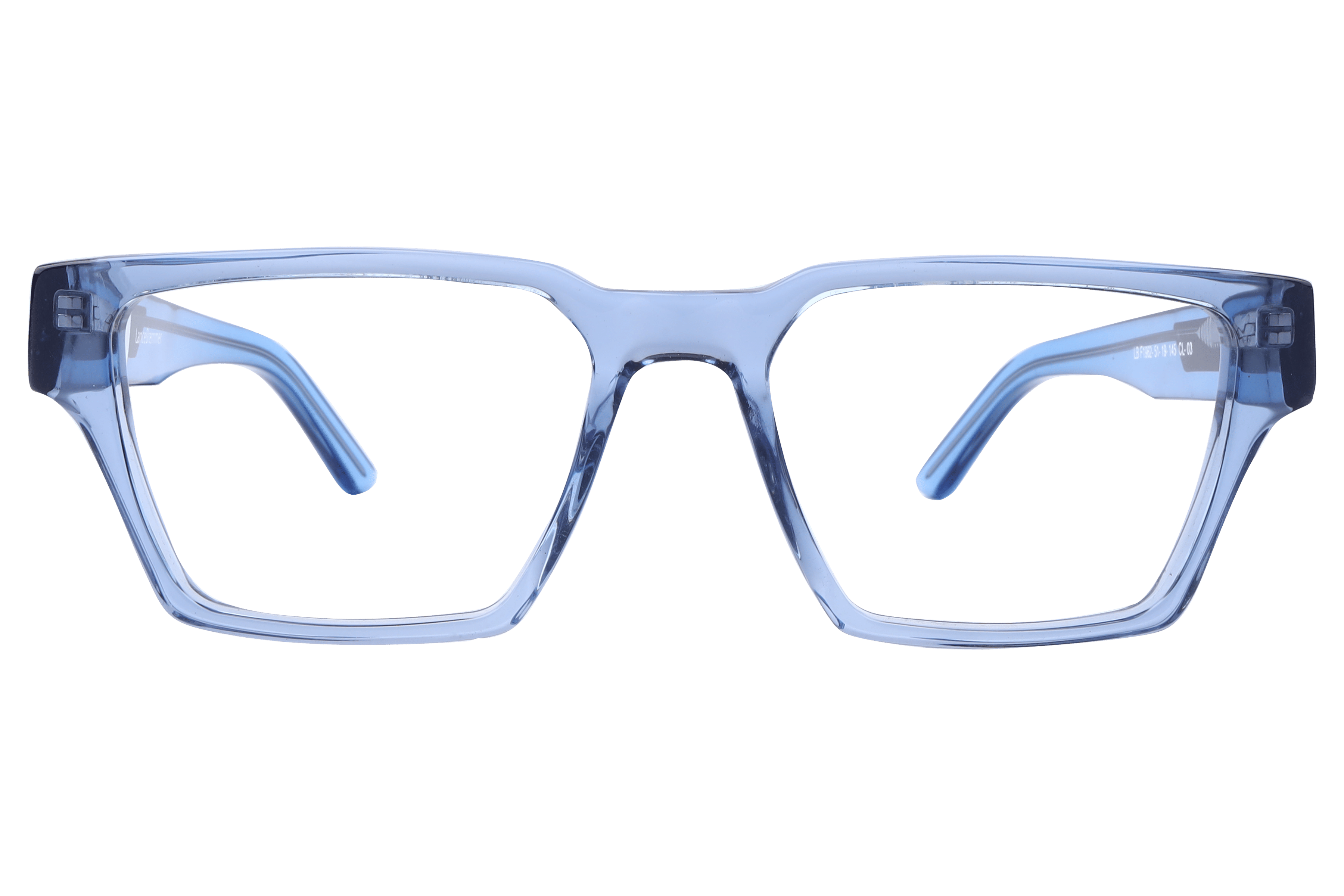 Lancebremmer F1962 Frame Transparent Blue Male Full Shell Frame — Transparent Blue frame — view 2