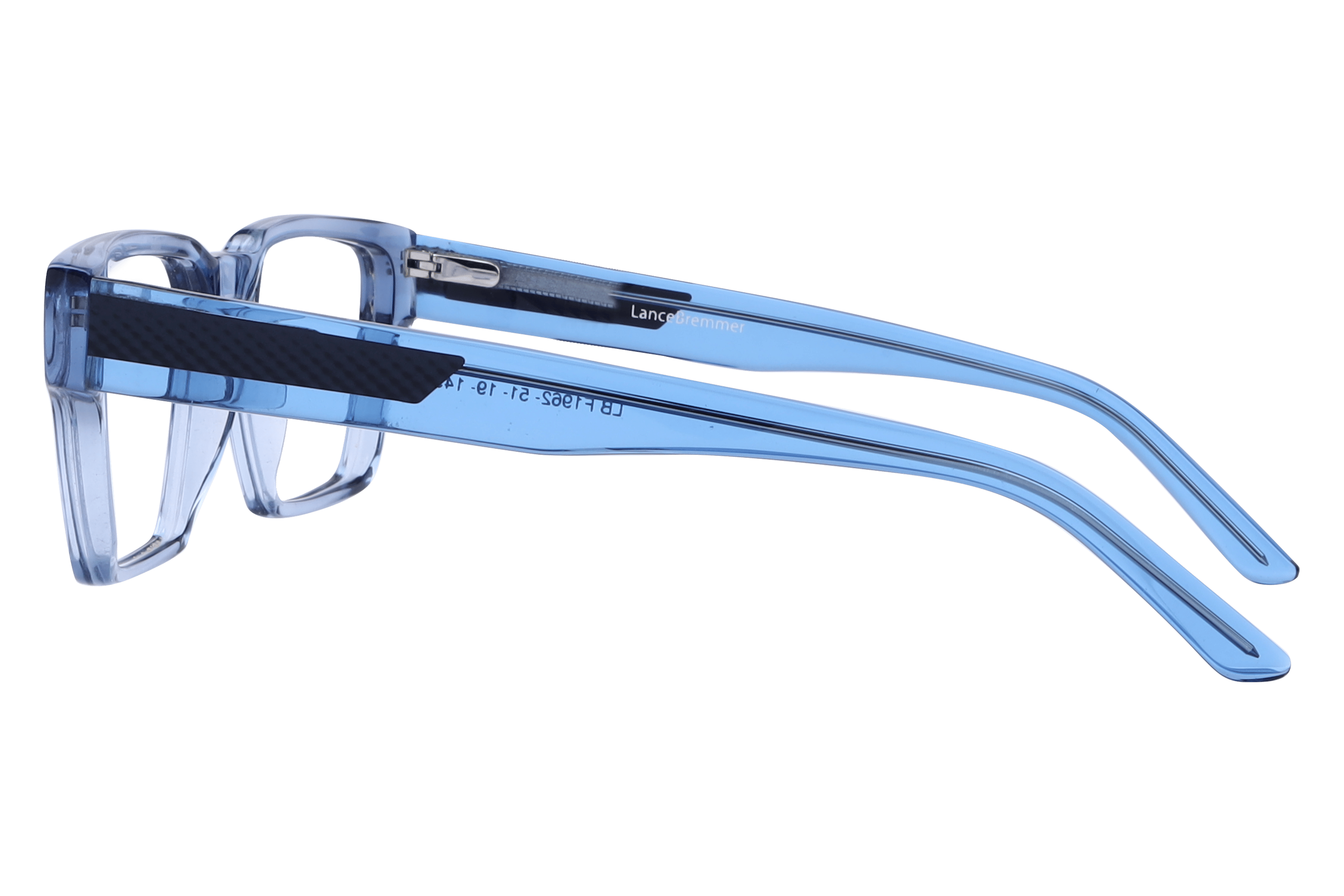 Lancebremmer F1962 Frame Transparent Blue Male Full Shell Frame — Transparent Blue frame — view 3