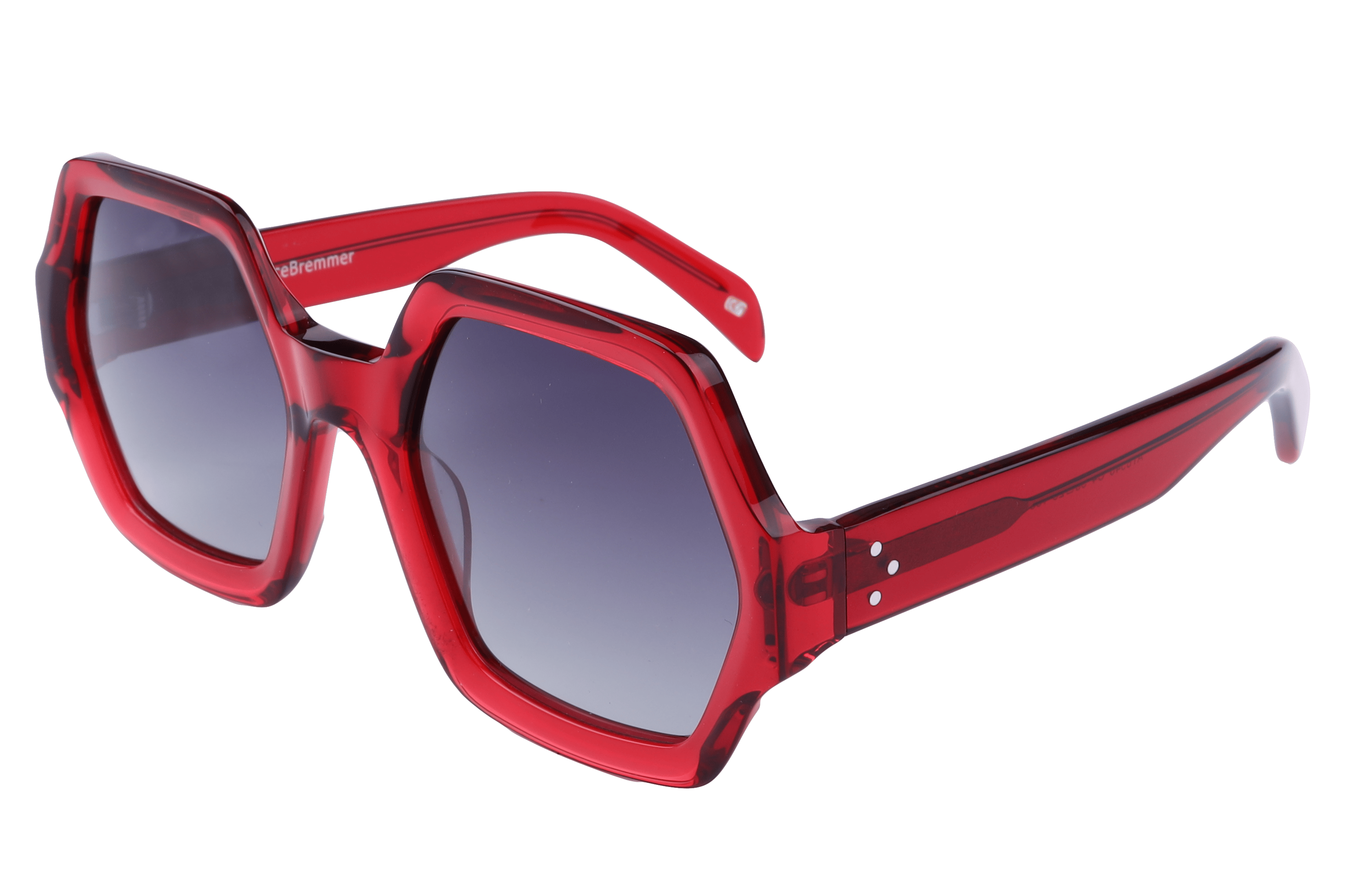 Lancebremmer AT8540 Sunglass Transparent Red Female Full She — Transparent Red frame