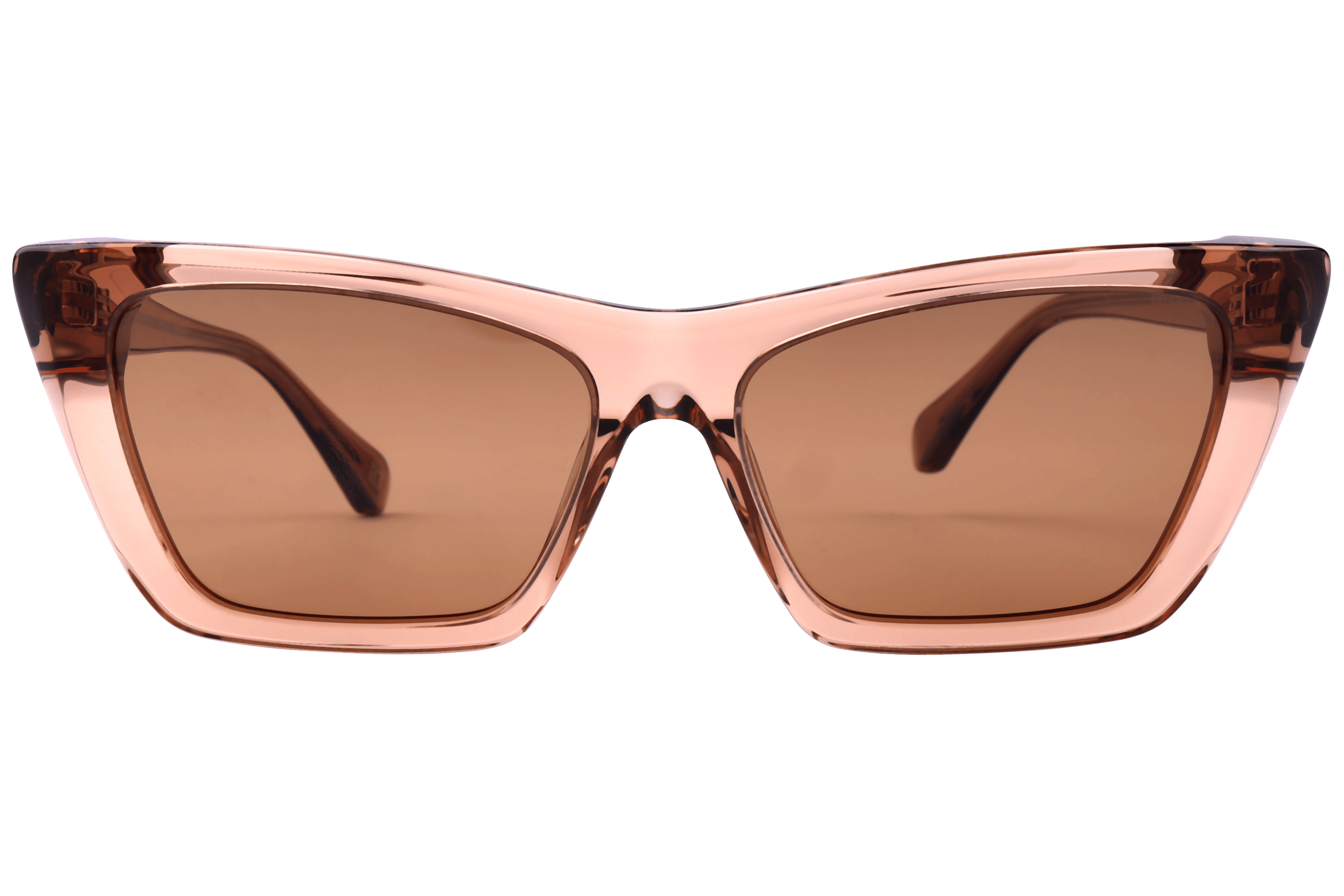 Lancebremmer AT8419 Sunglass Transparent Brown Female Full S Sunglass — Transparent Brown frame