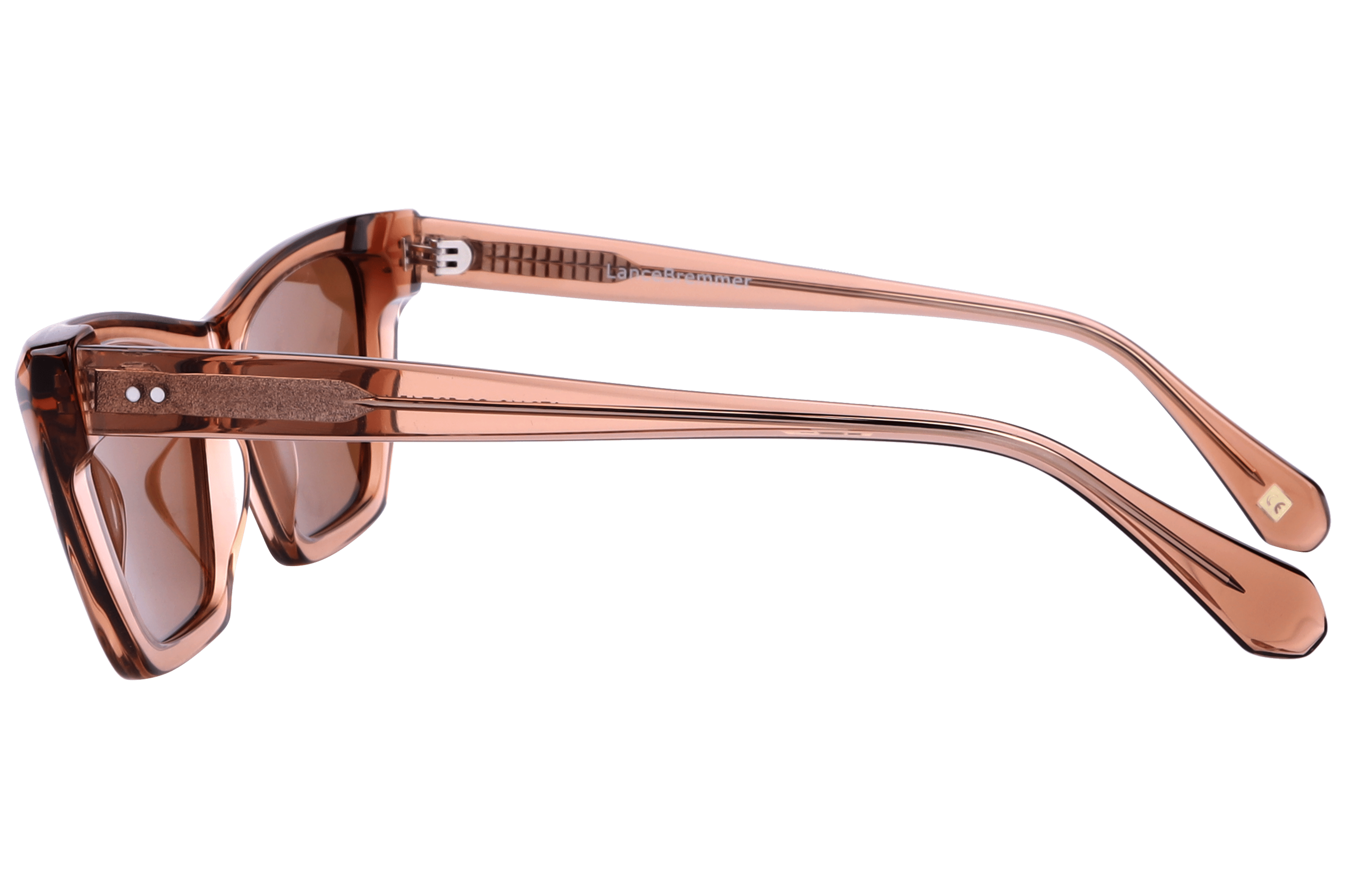 Lancebremmer AT8419 Sunglass Transparent Brown Female Full S Sunglass — Transparent Brown frame — view 3