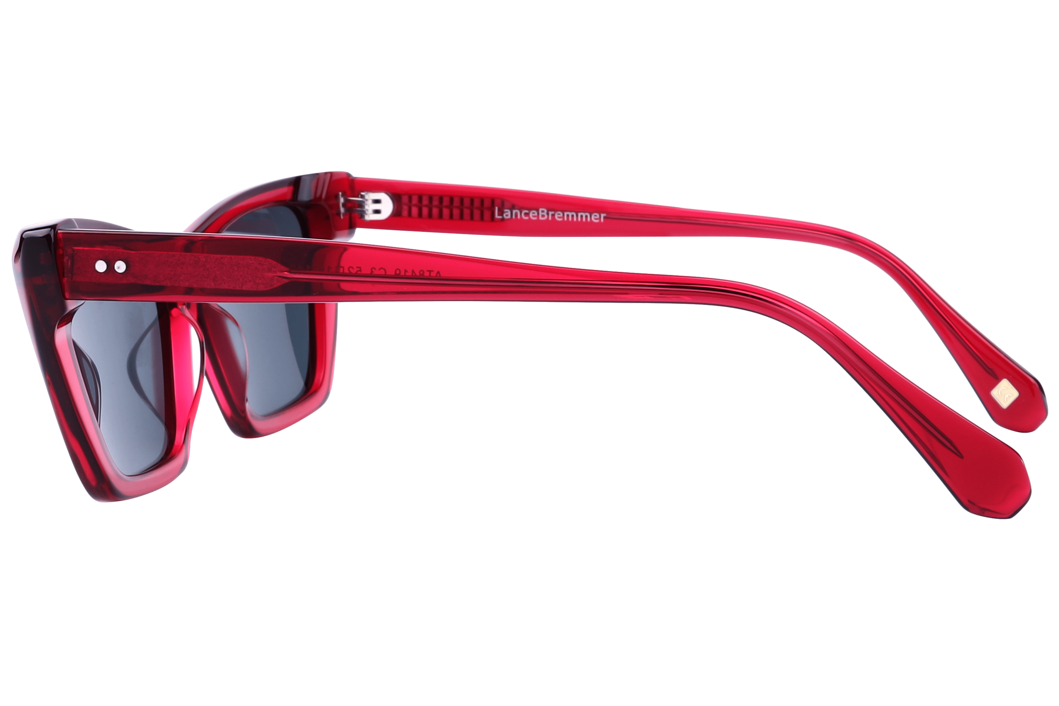 Lancebremmer AT8419 Sunglass Transparent Violet Female Full Sunglass — Transparent Violet frame — view 3