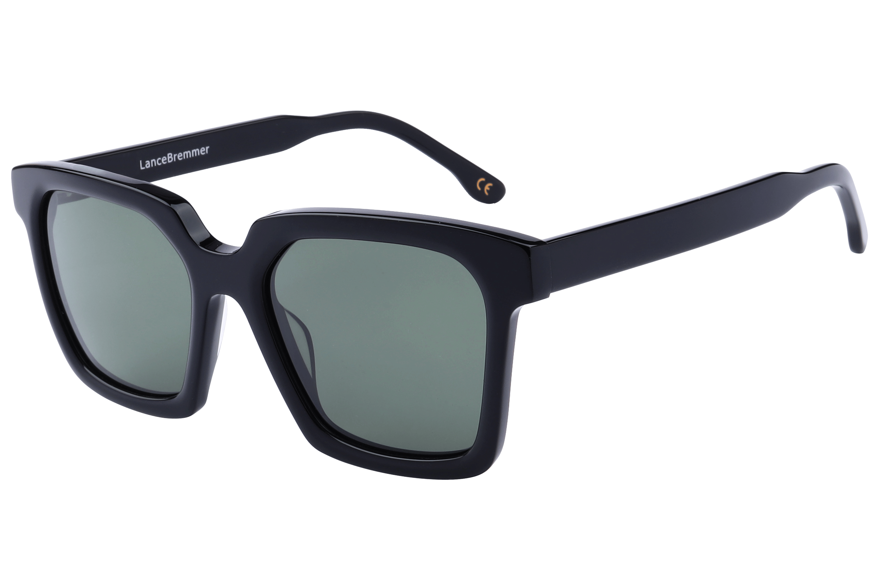 Lancebremmer AS6408 Sunglass Black Male Full Shell Sunglass — Black frame — alternate view