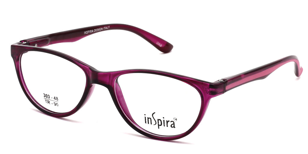 Inspira M-303 Frame Violet Female Full Shell Frame — view 2