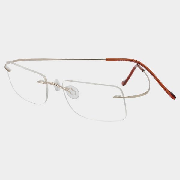 Inspira M7474 Frame Gold Unisex RimLess Titanium Frame — Gold frame — view 1