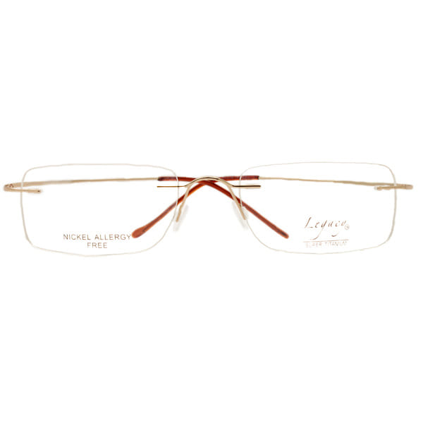 Inspira M7474 Frame Gold Unisex RimLess Titanium Frame — Gold frame — view 2